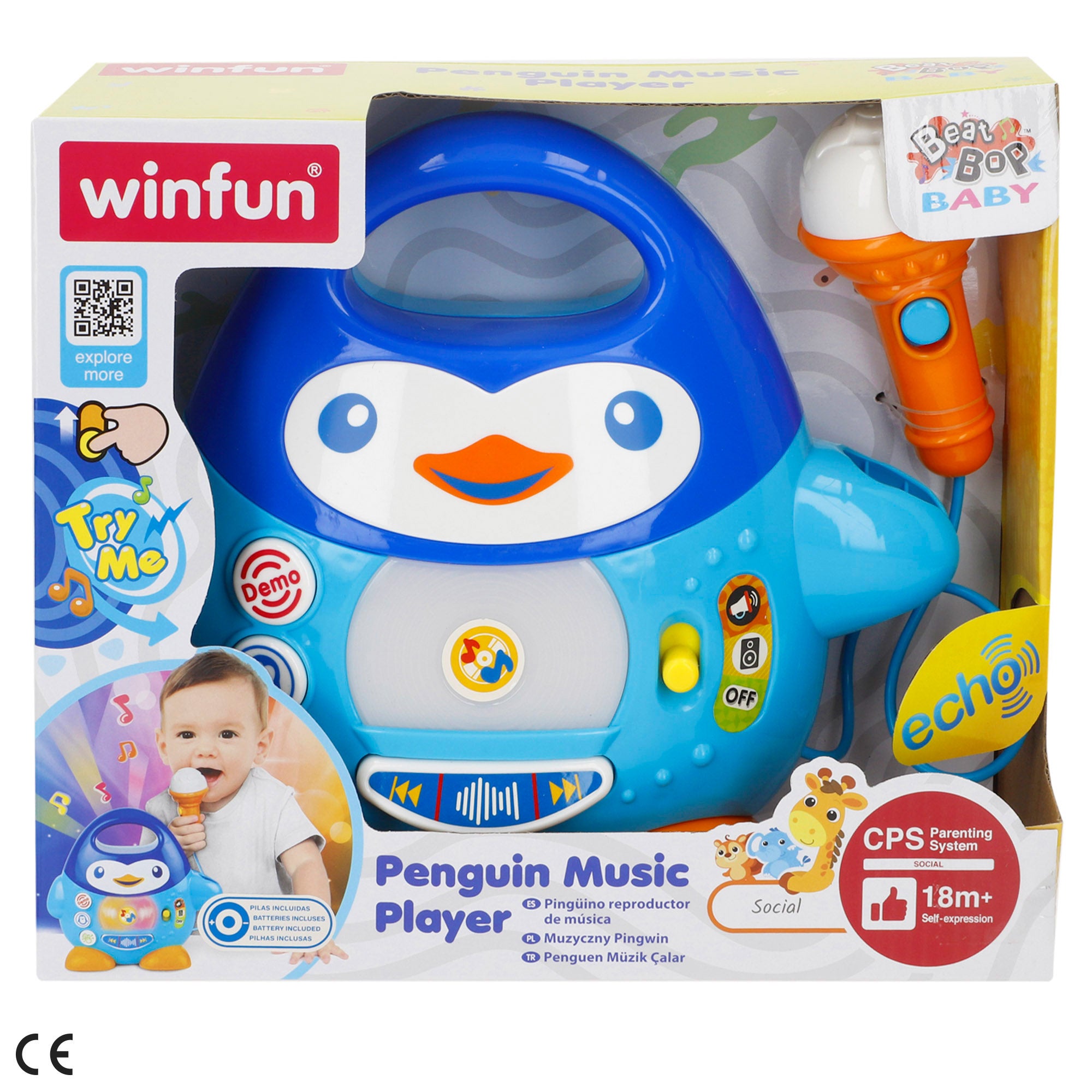 Winfun Penguin Karaoke com Luzes e Sons