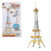 Conjunto de construção Torre Eiffel em metal, 447 peças, Smart Theory