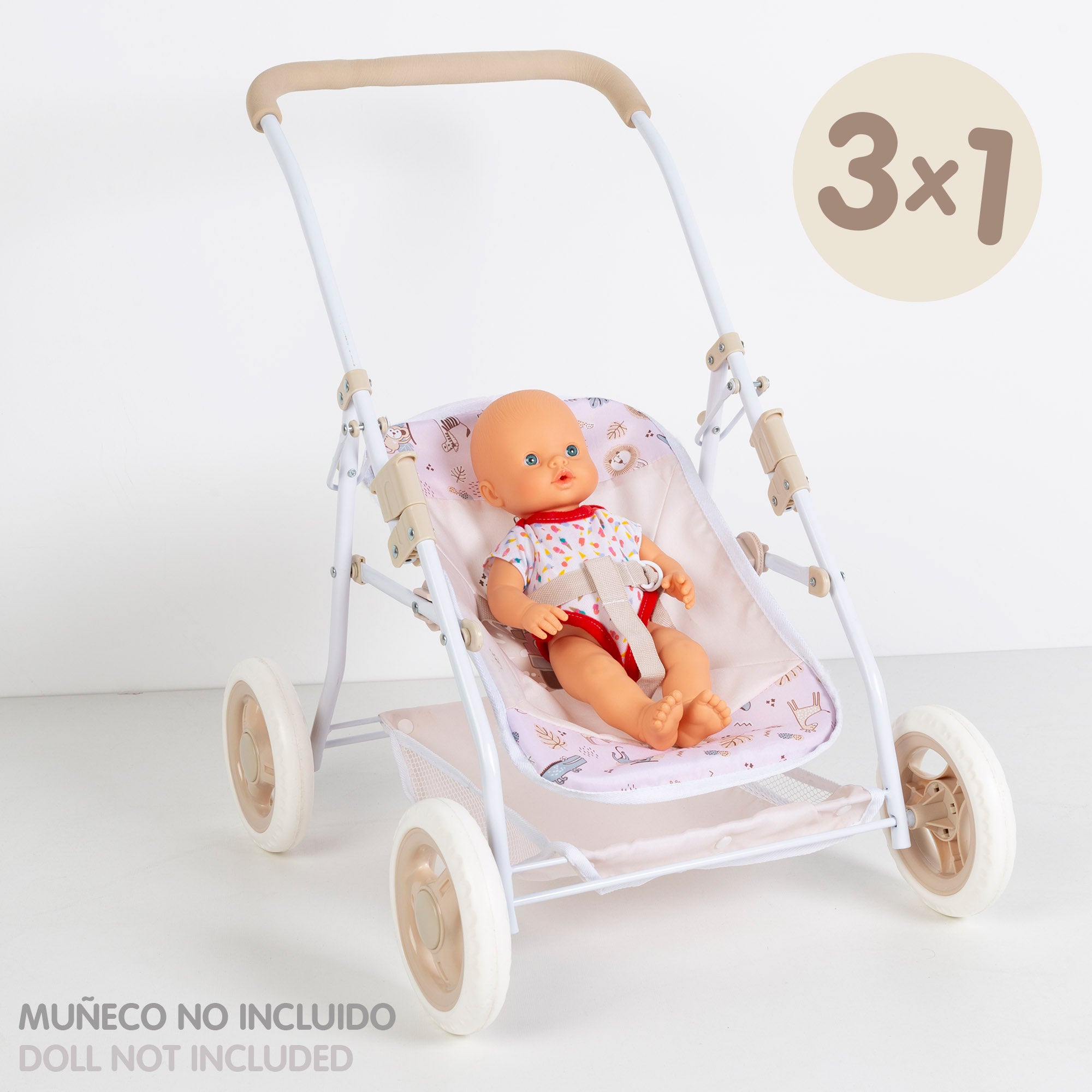 Carrinho de bonecas 2 em 1 COLORBABY