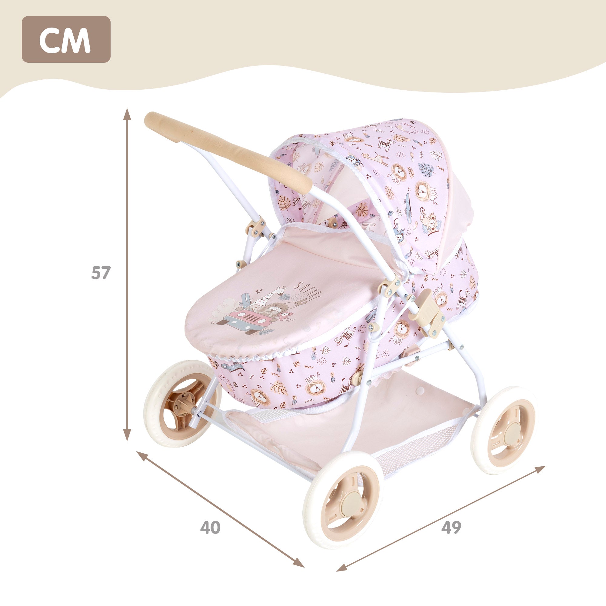 Carrinho de bonecas 2 em 1 COLORBABY