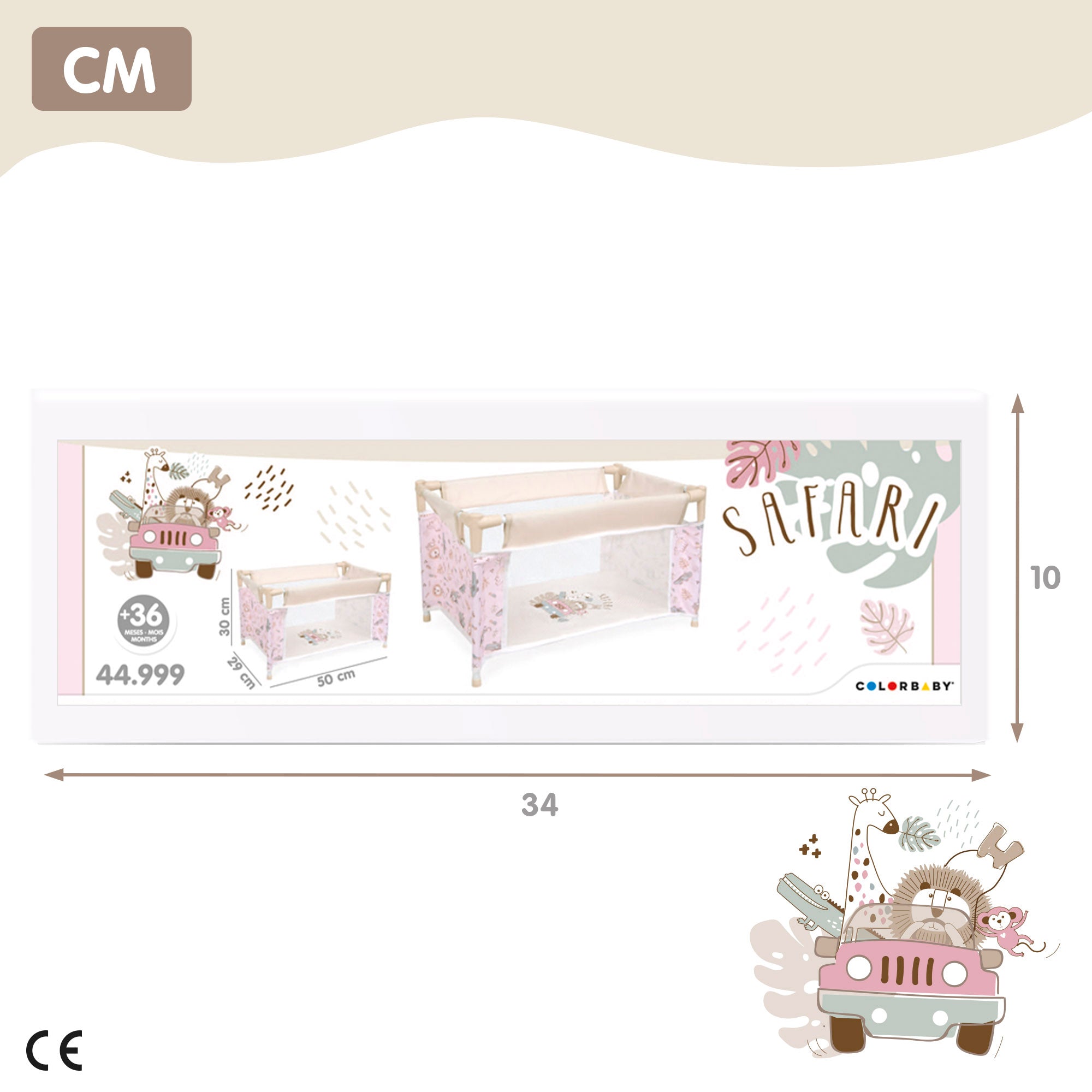 Berço de viagem para boneca COLORBABY