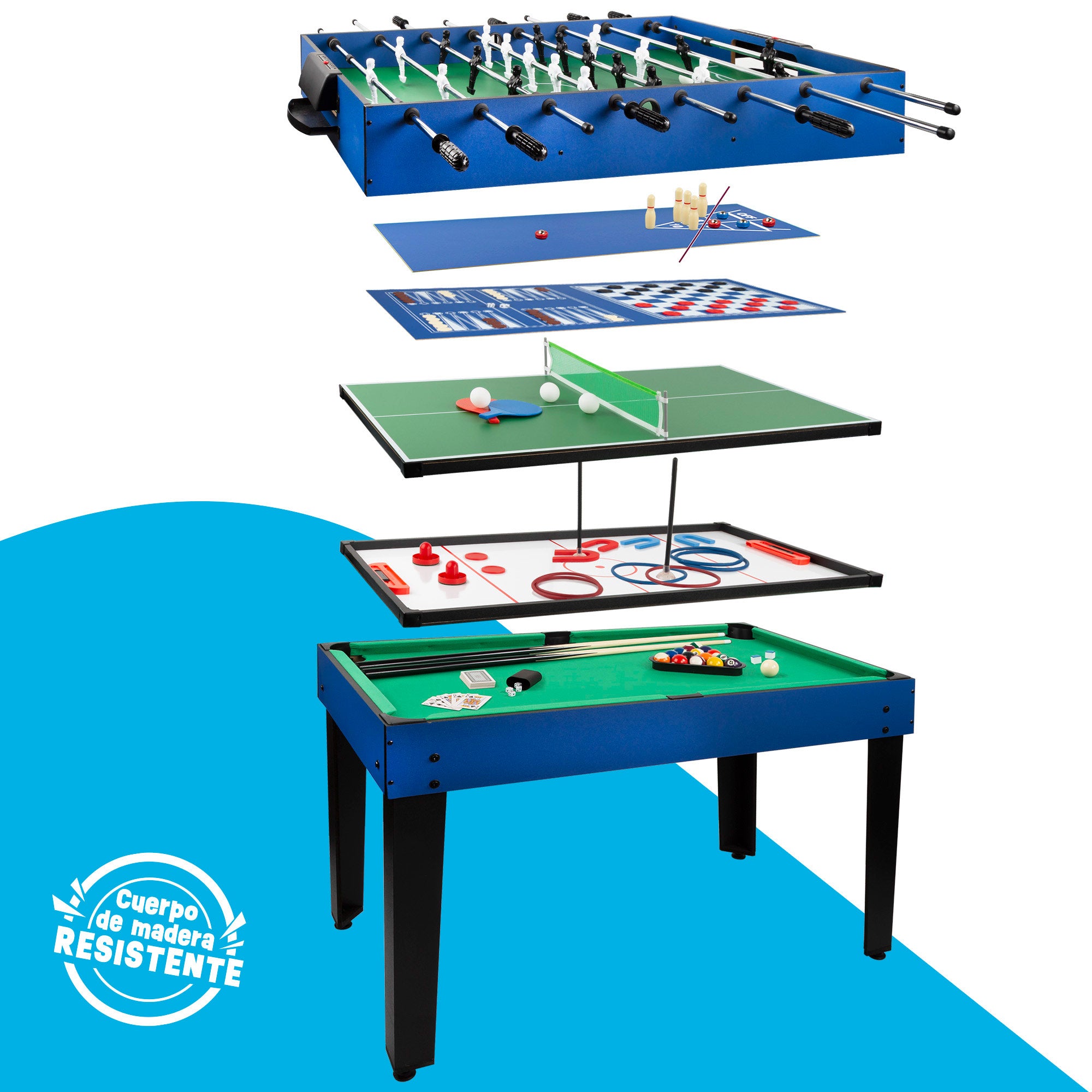 Mesa de bilhar multifuncional 12 em 1 da CB Games