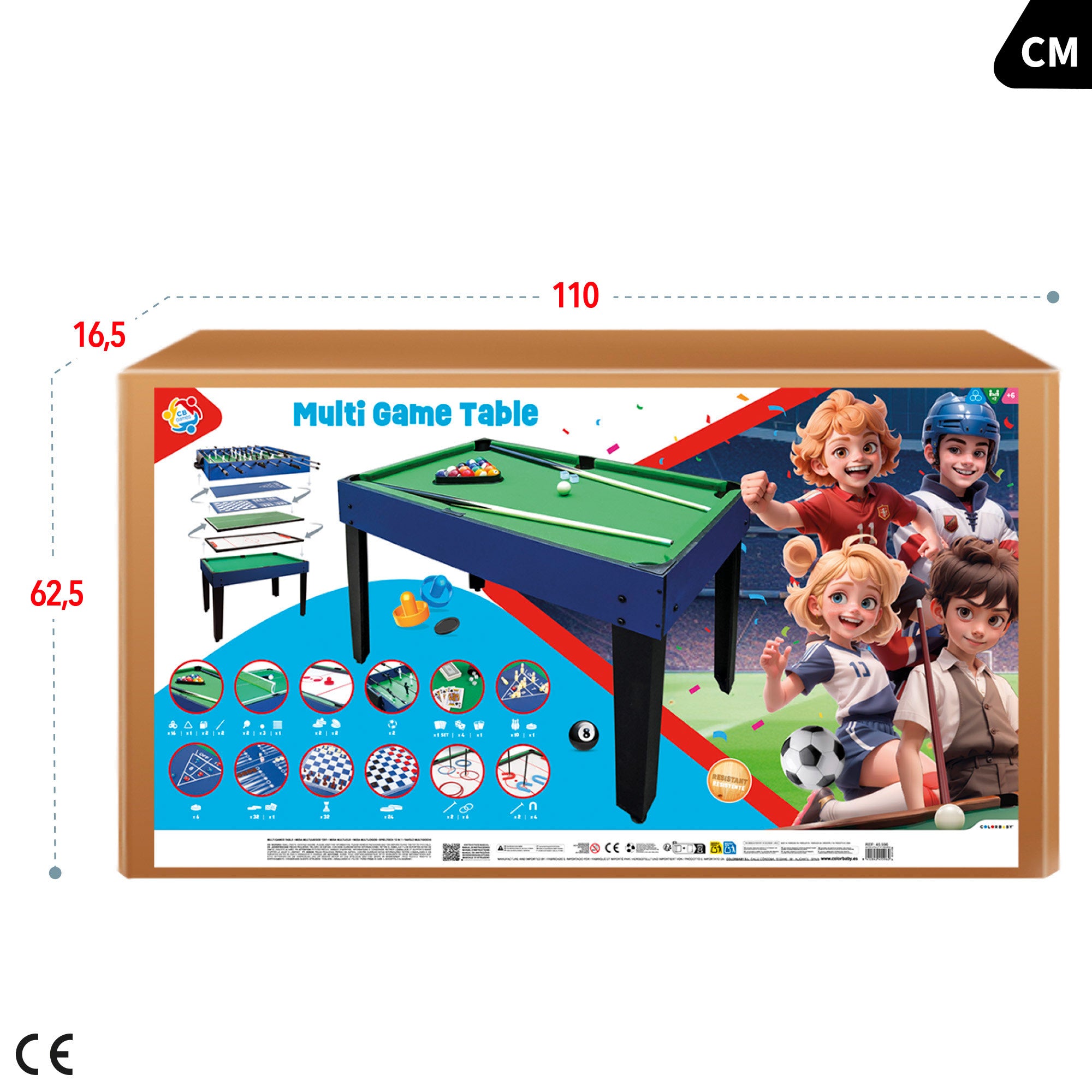 Mesa de bilhar multifuncional 12 em 1 da CB Games