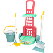 Carrinho de limpeza de brinquedos My Sweet Home com 5 utensílios