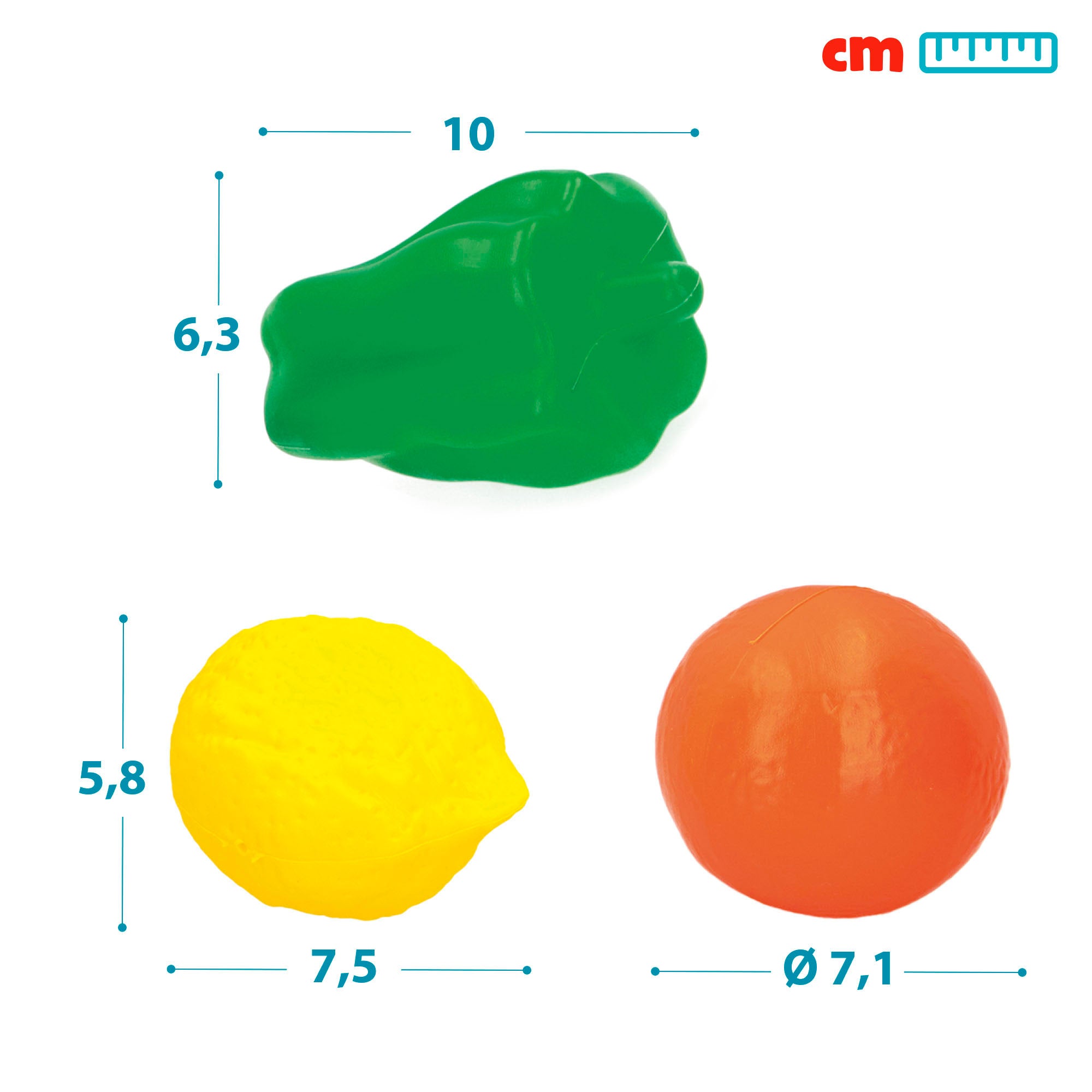 Cesta de frutas e legumes de brincar My Home Colors com 21 peças