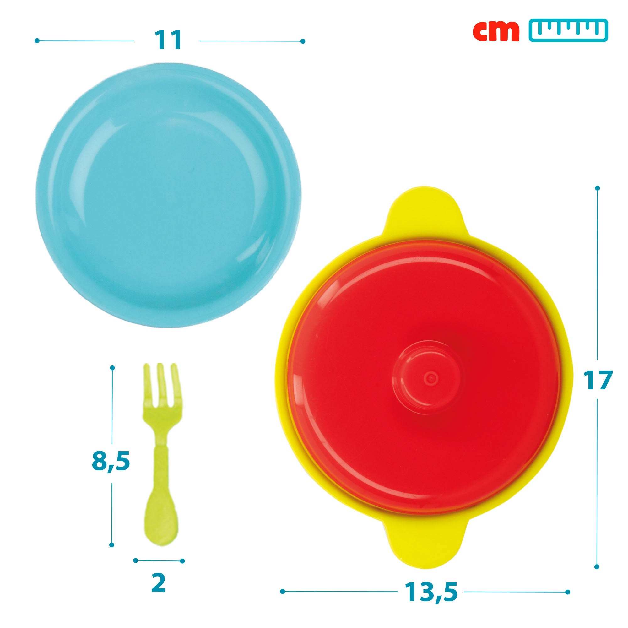 Cesta de 35 peças com comida e utensílios de cozinha de brincar da My Home Colors