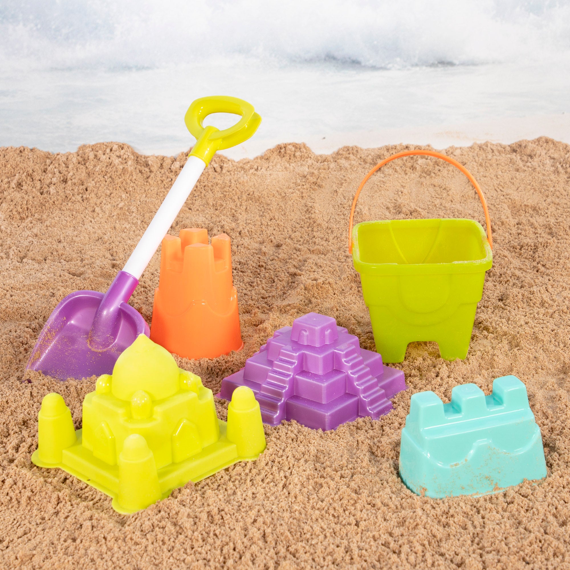 Conjunto de brinquedos de praia com balde, Color Beach