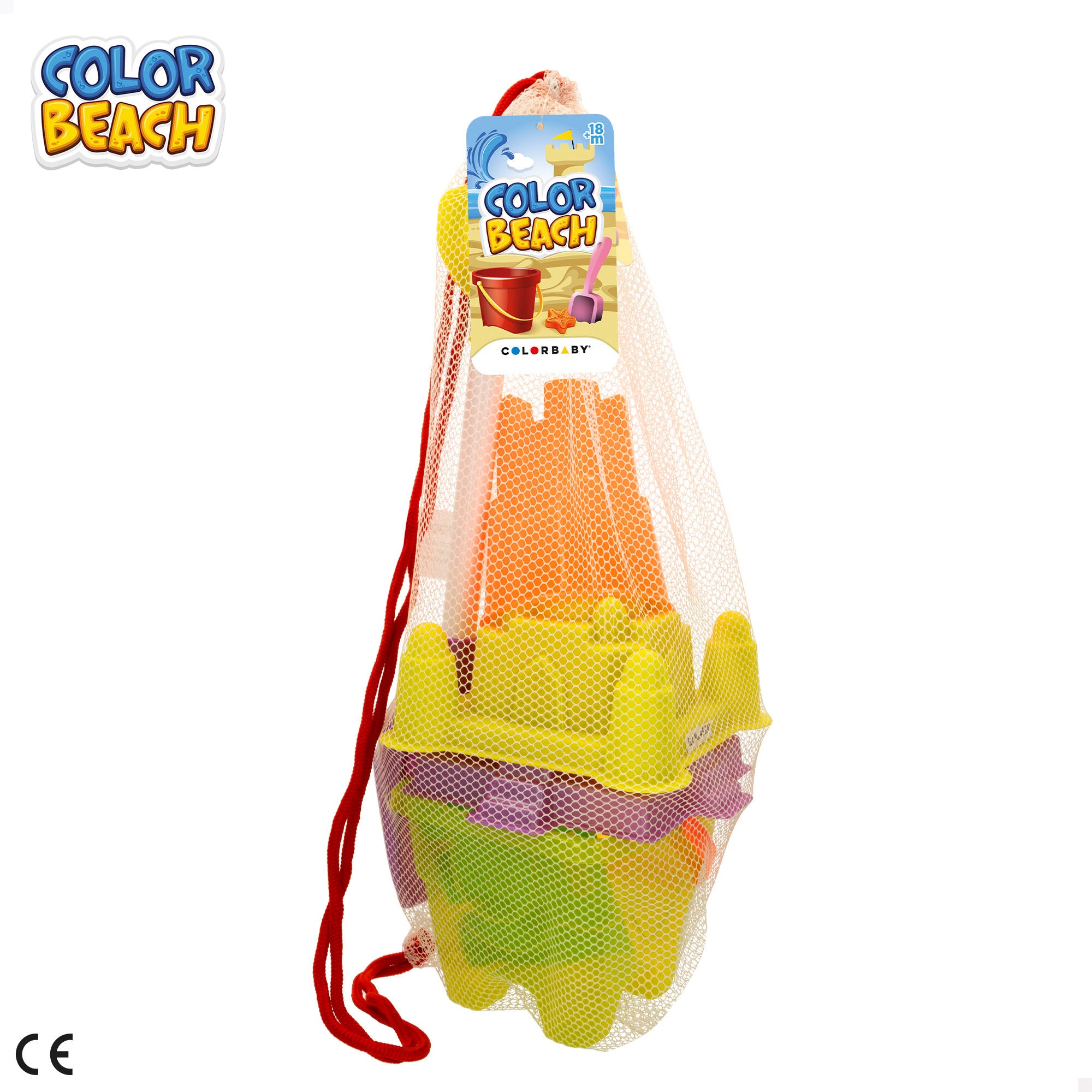 Conjunto de brinquedos de praia com balde, Color Beach