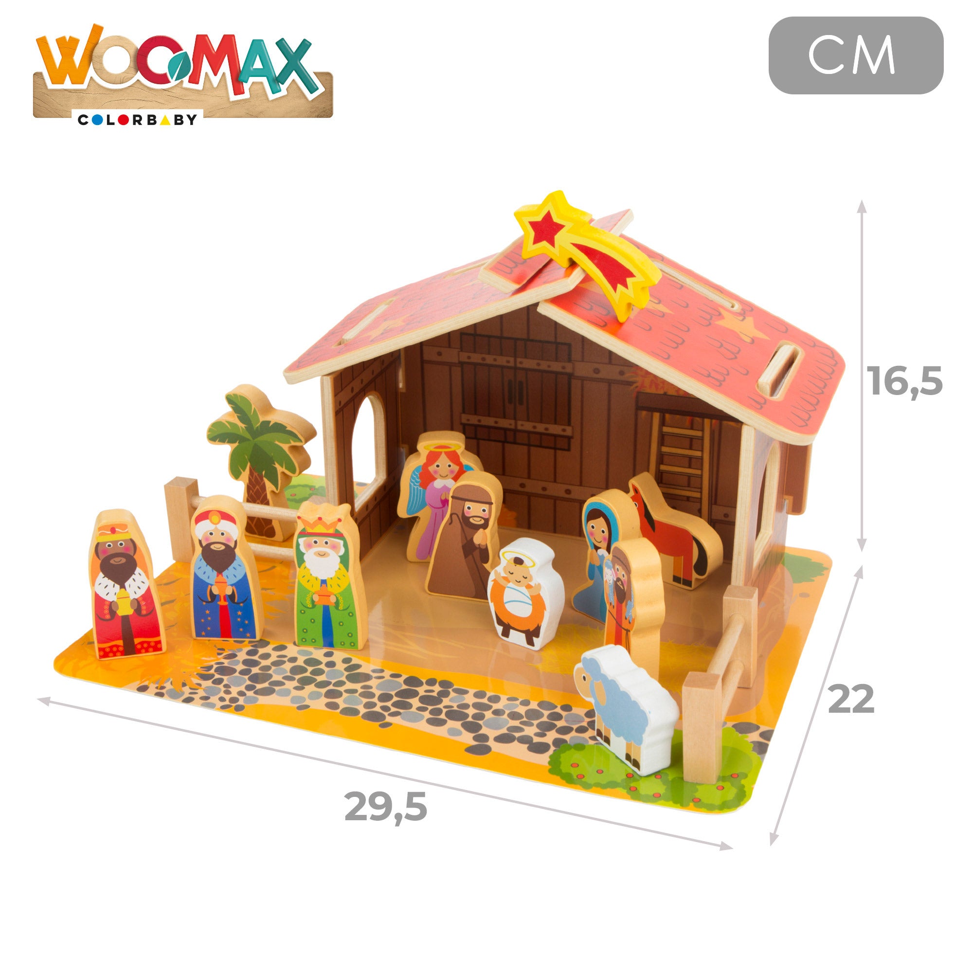 Presépio de madeira WOOMAX, 20 unid.