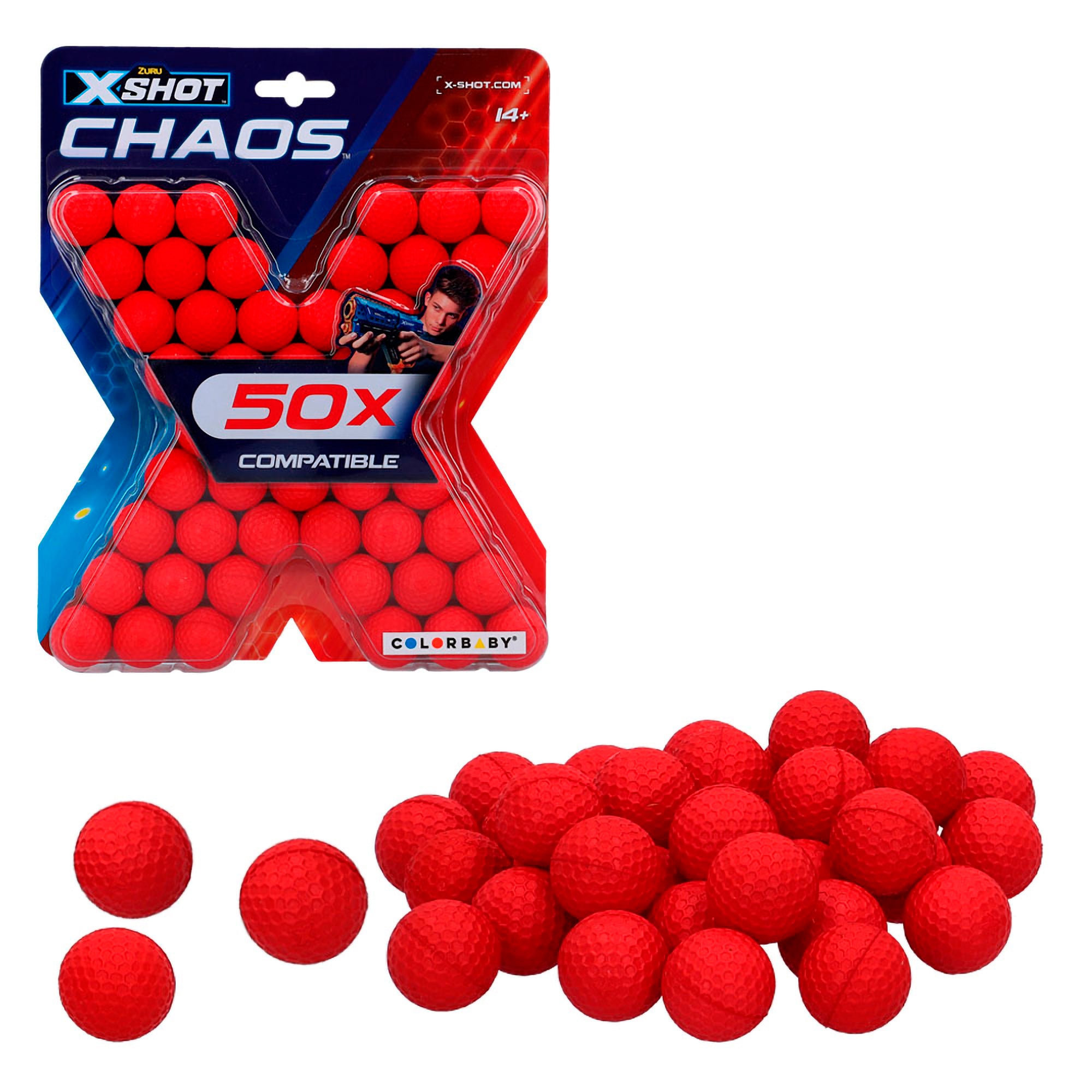 Pack de 50 bolas de munições X-Shot Chaos