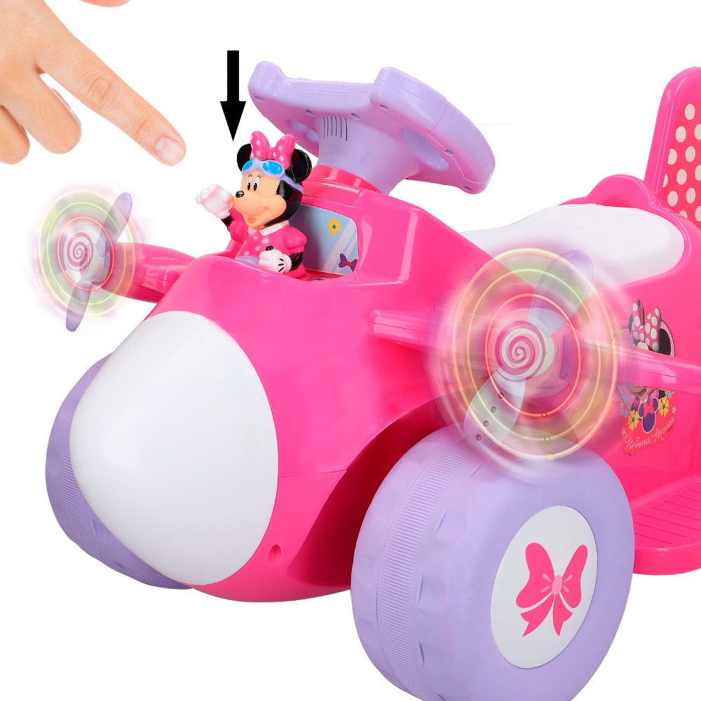 Aviãozinho de passeio da Minnie Mouse, movido a bateria de 6V