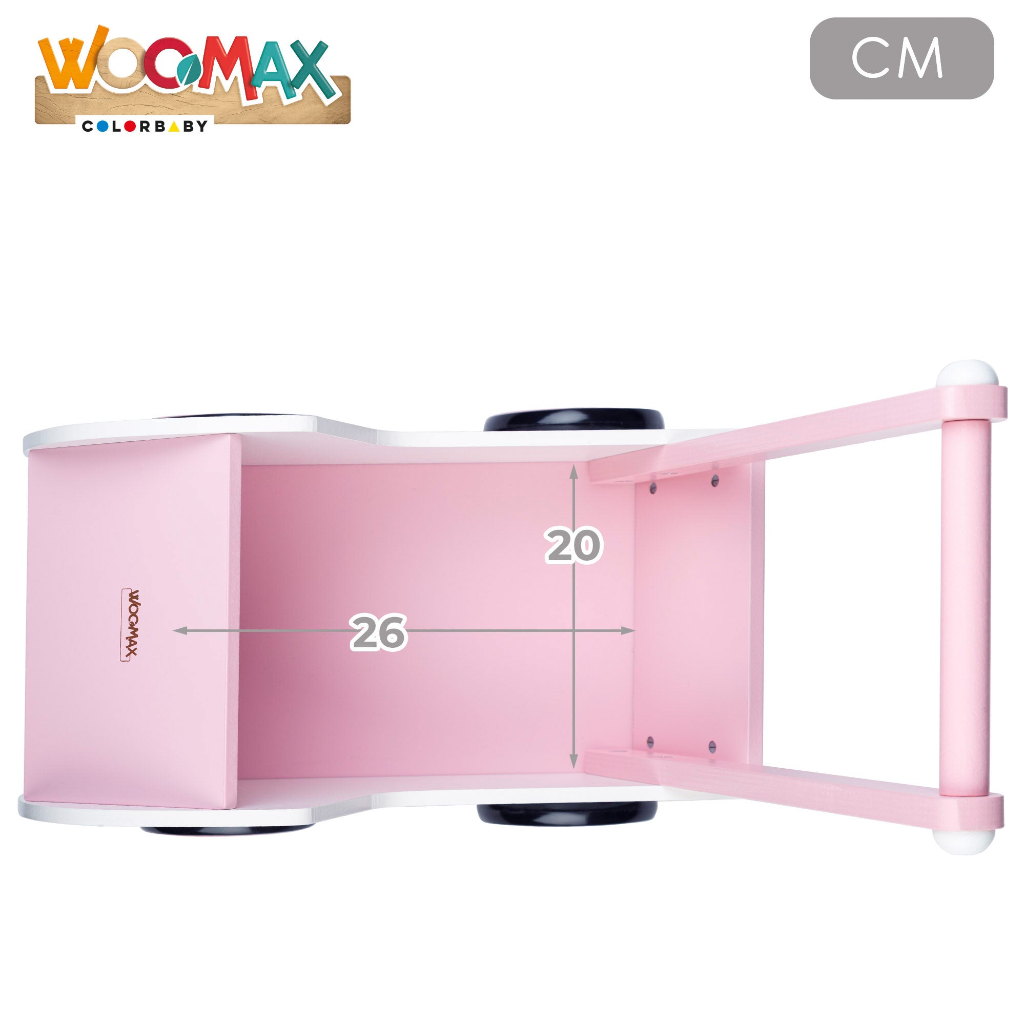 Carrinho de bonecas em madeira WOOMAX