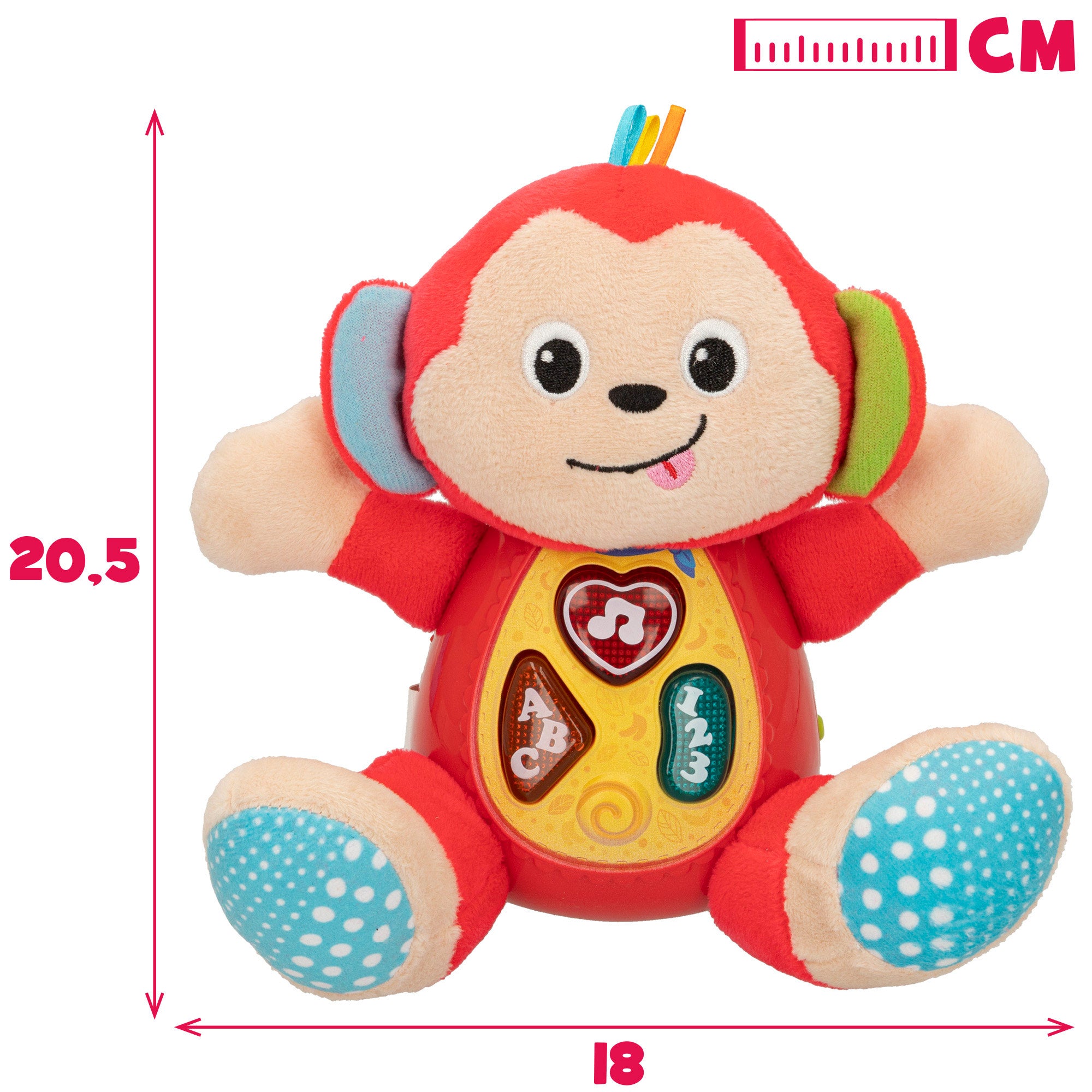 Brinquedo de peluche interativo Winfun com luz e som.
