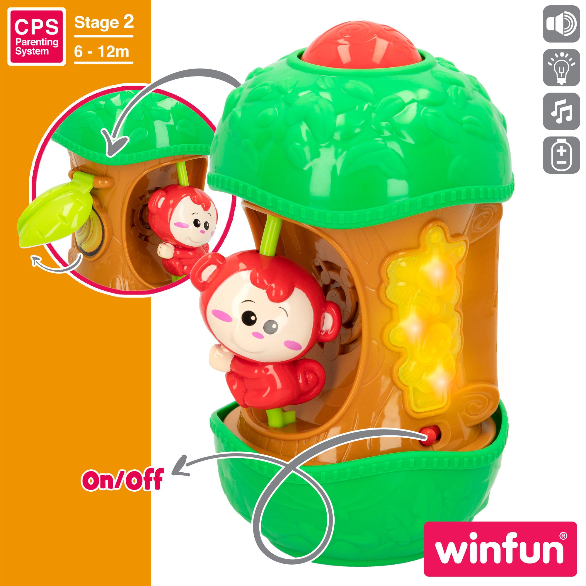 Jogo de atividades com macaco de brincar Winfun