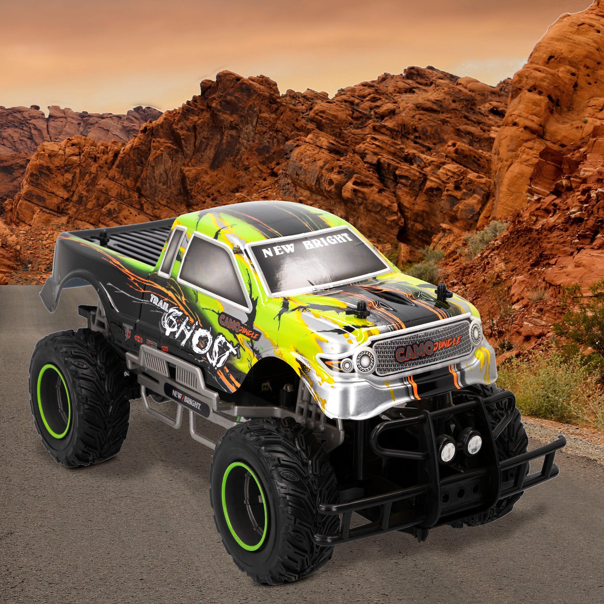 Carrinho Telecomandado 4x4 Camuflado na Selva 1:10 NEW BRIGHT