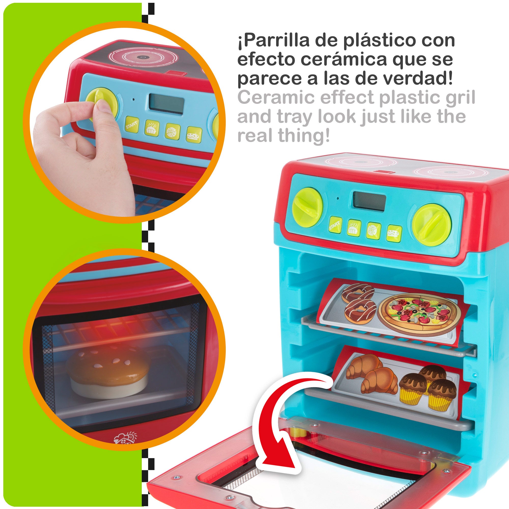 Forno de brinquedo PLAY para crianças com luz e som.
