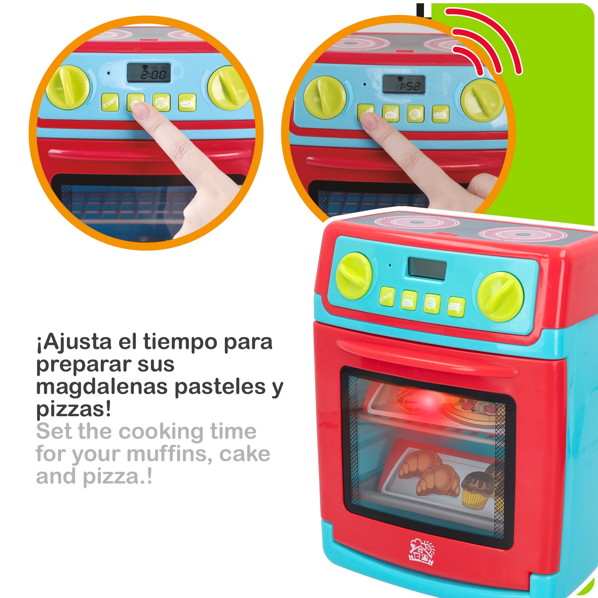 Forno de brinquedo PLAY para crianças com luz e som.