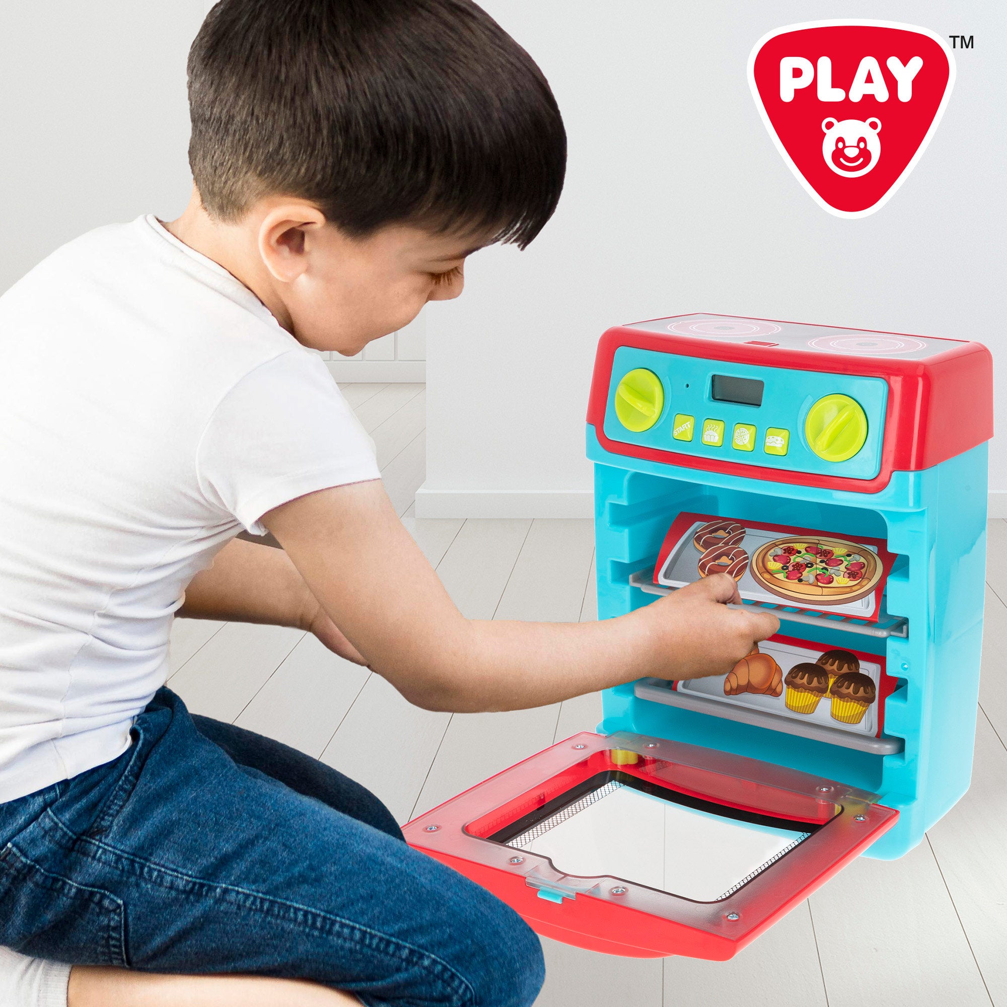 Forno de brinquedo PLAY para crianças com luz e som.