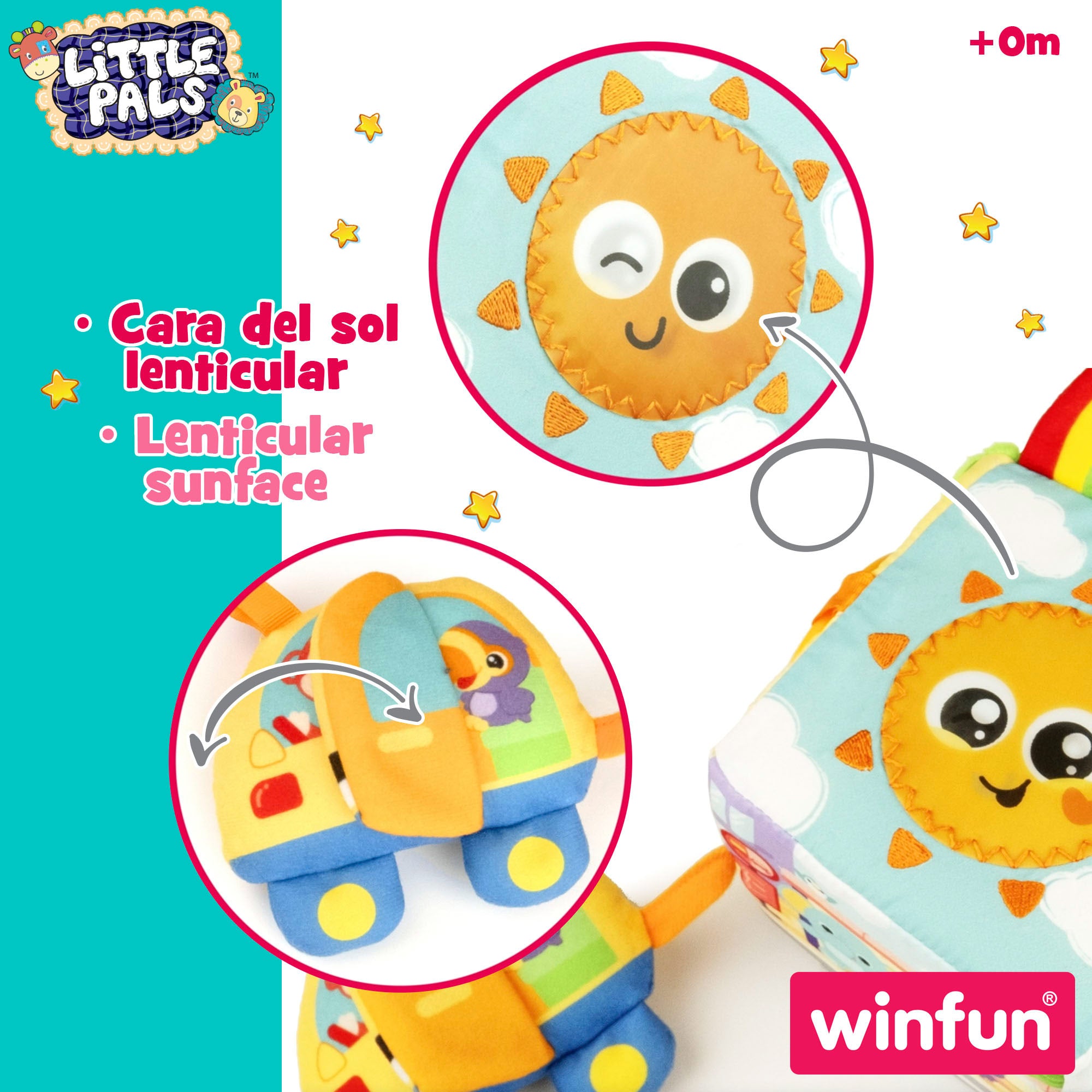Cubo de atividades de peluche Winfun
