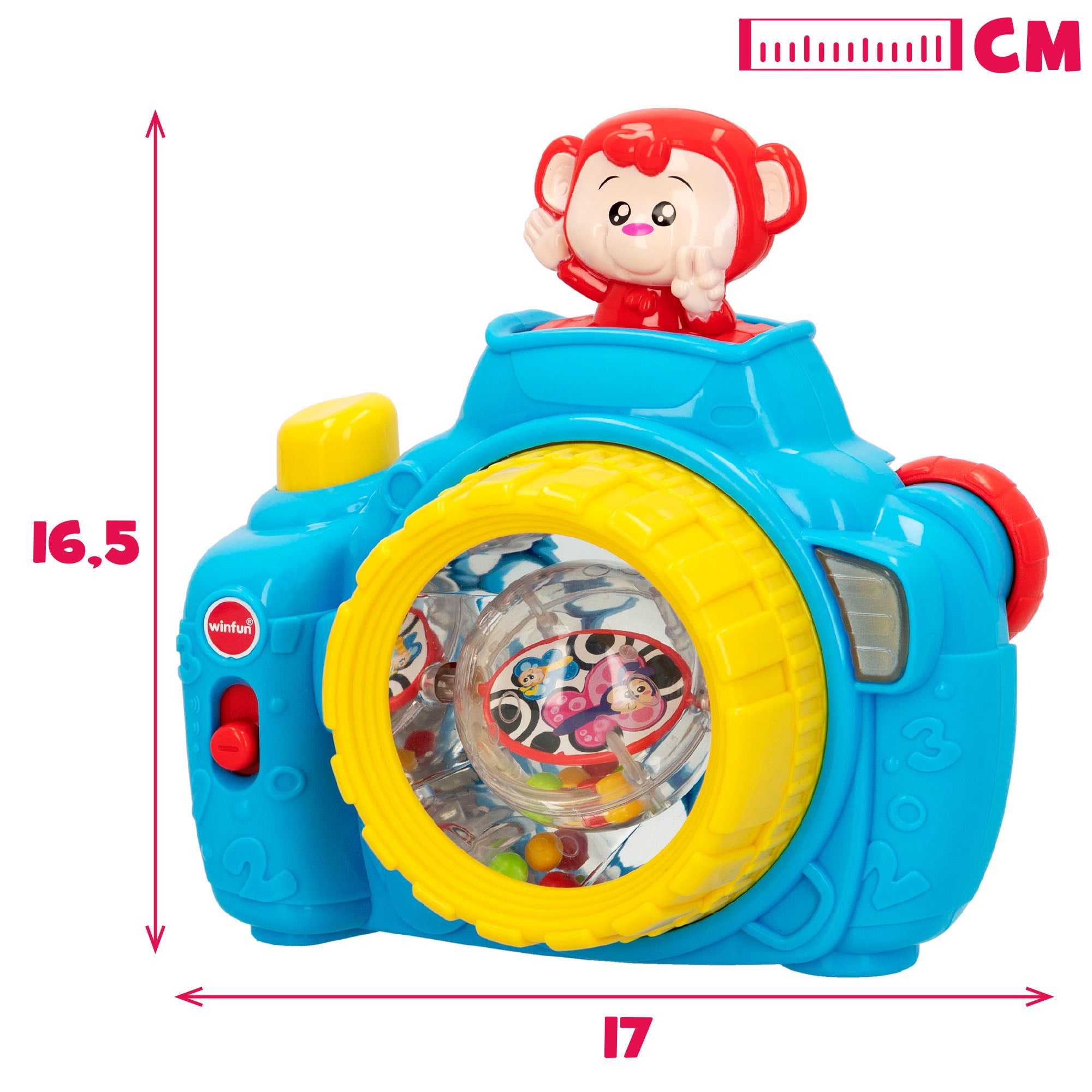 Câmara de brinquedo Winfun com luz e som.