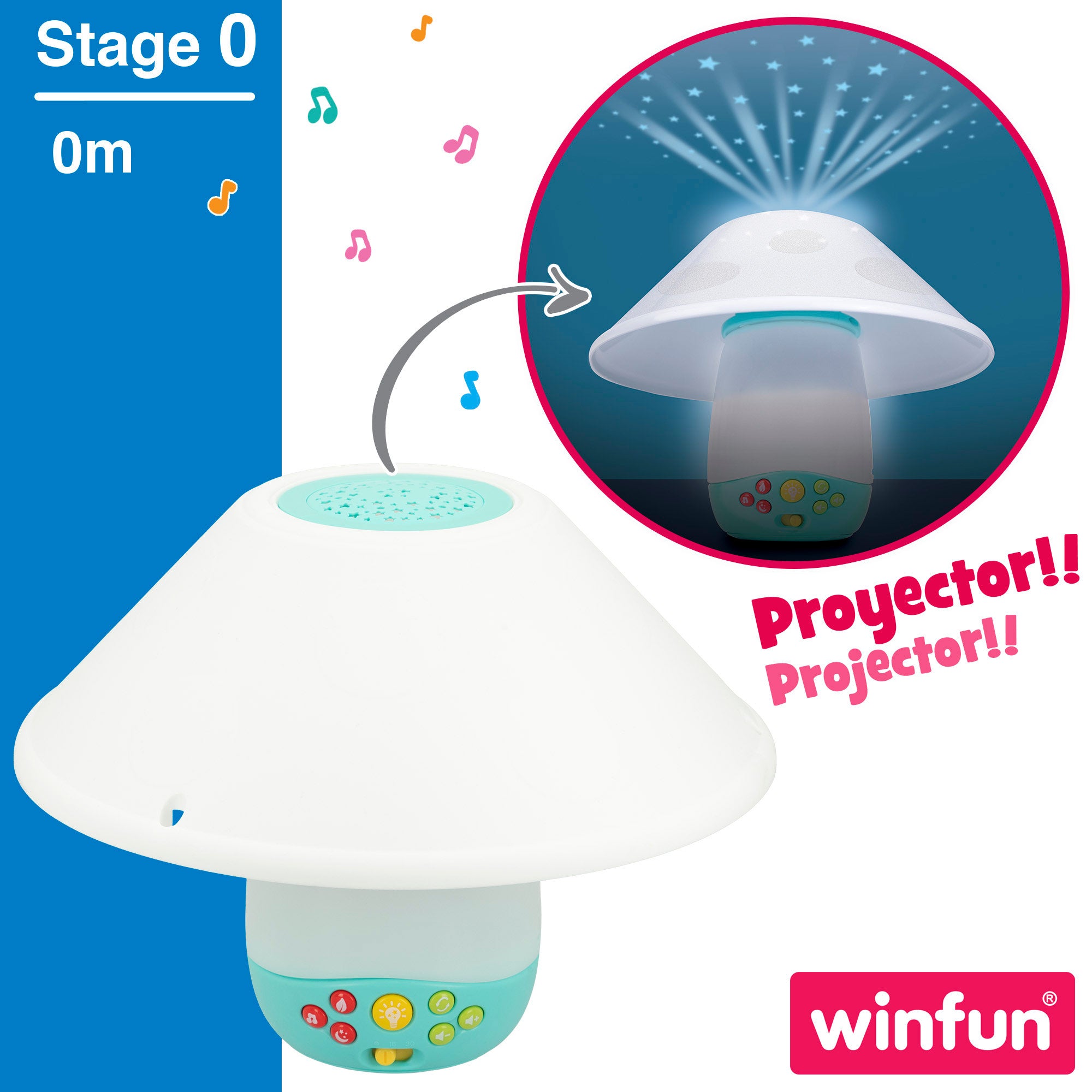 Projetor para Bebé 3 em 1 Winfun