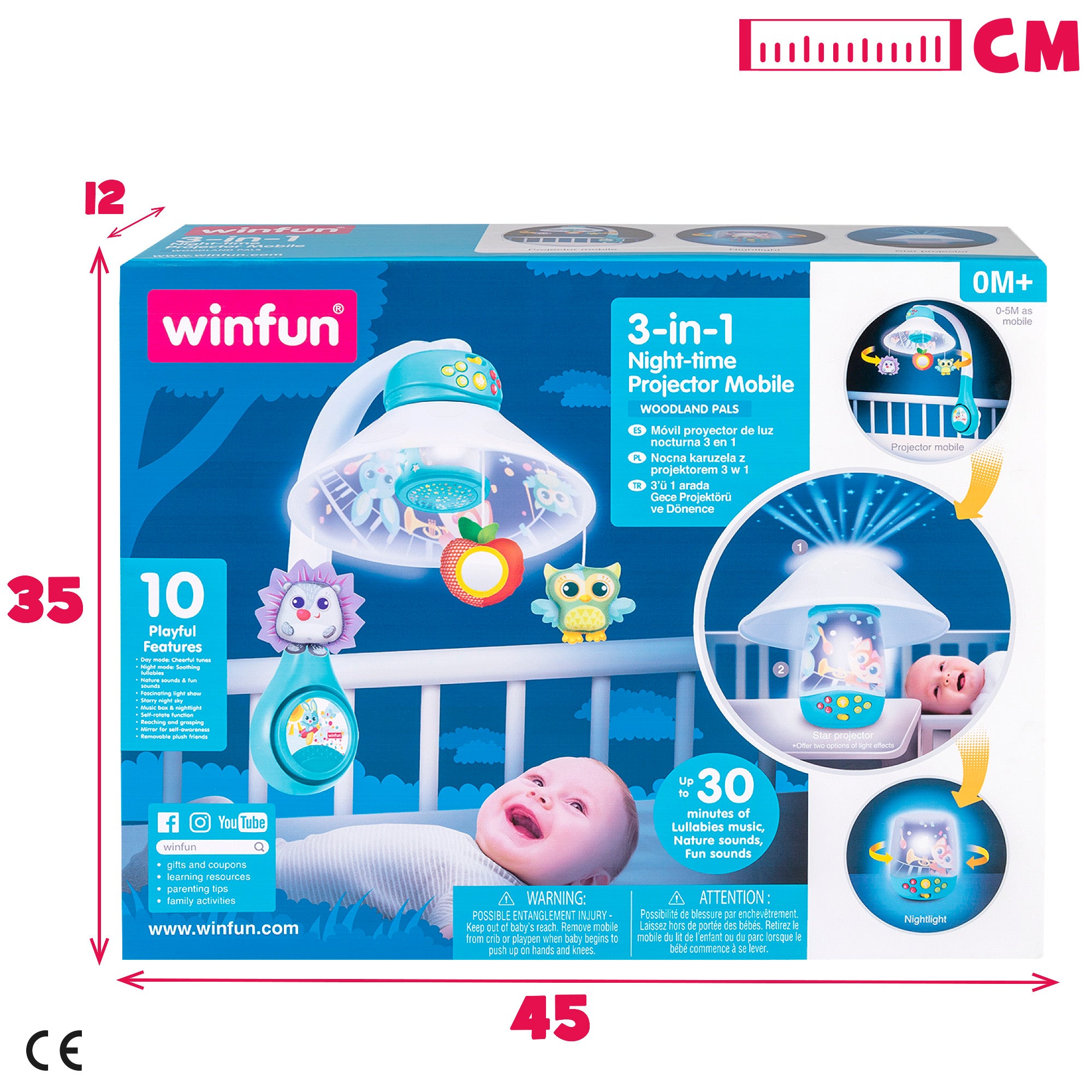 Projetor para Bebé 3 em 1 Winfun