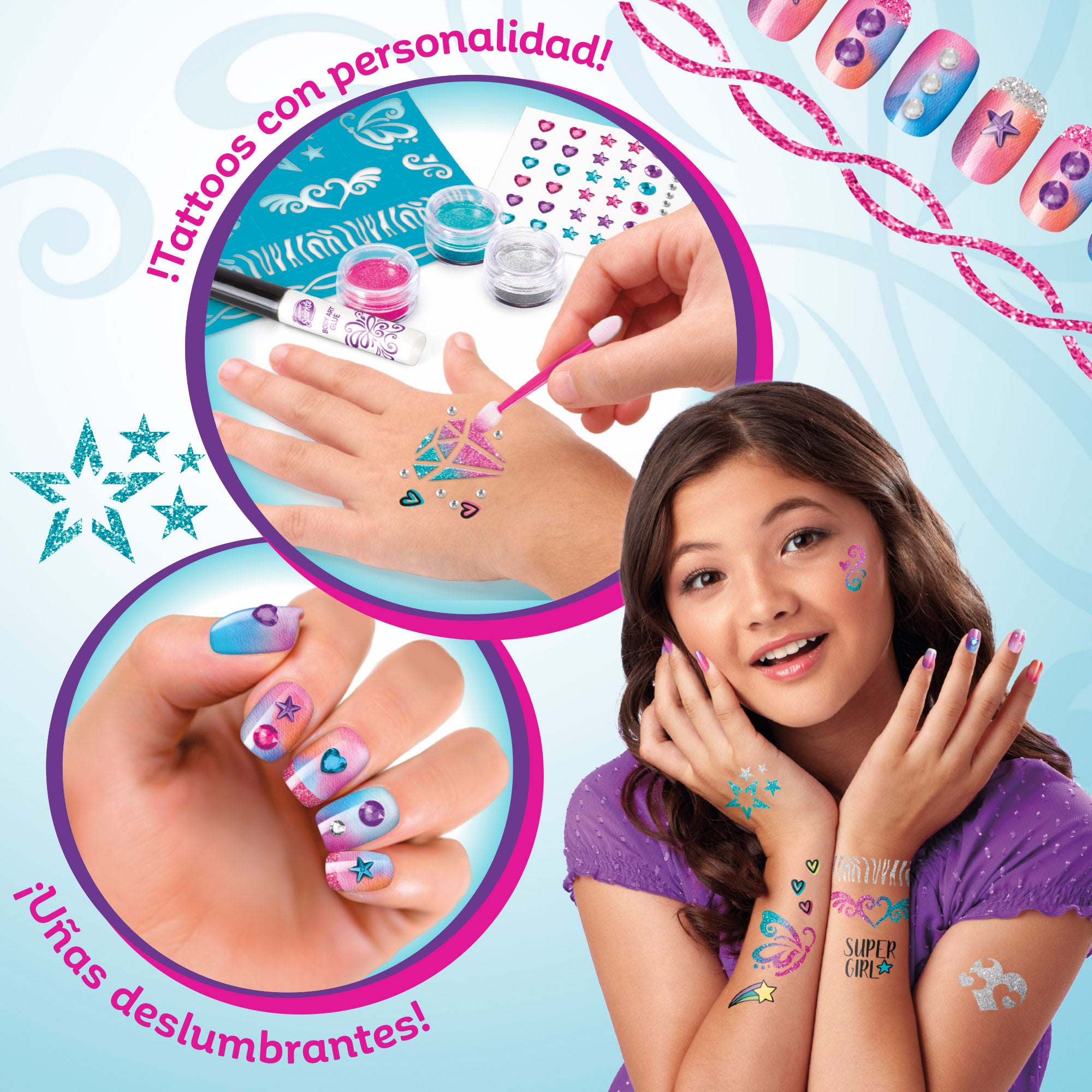 Centro de unhas e tatuagem Shimmer 'n Sparkle para meninas