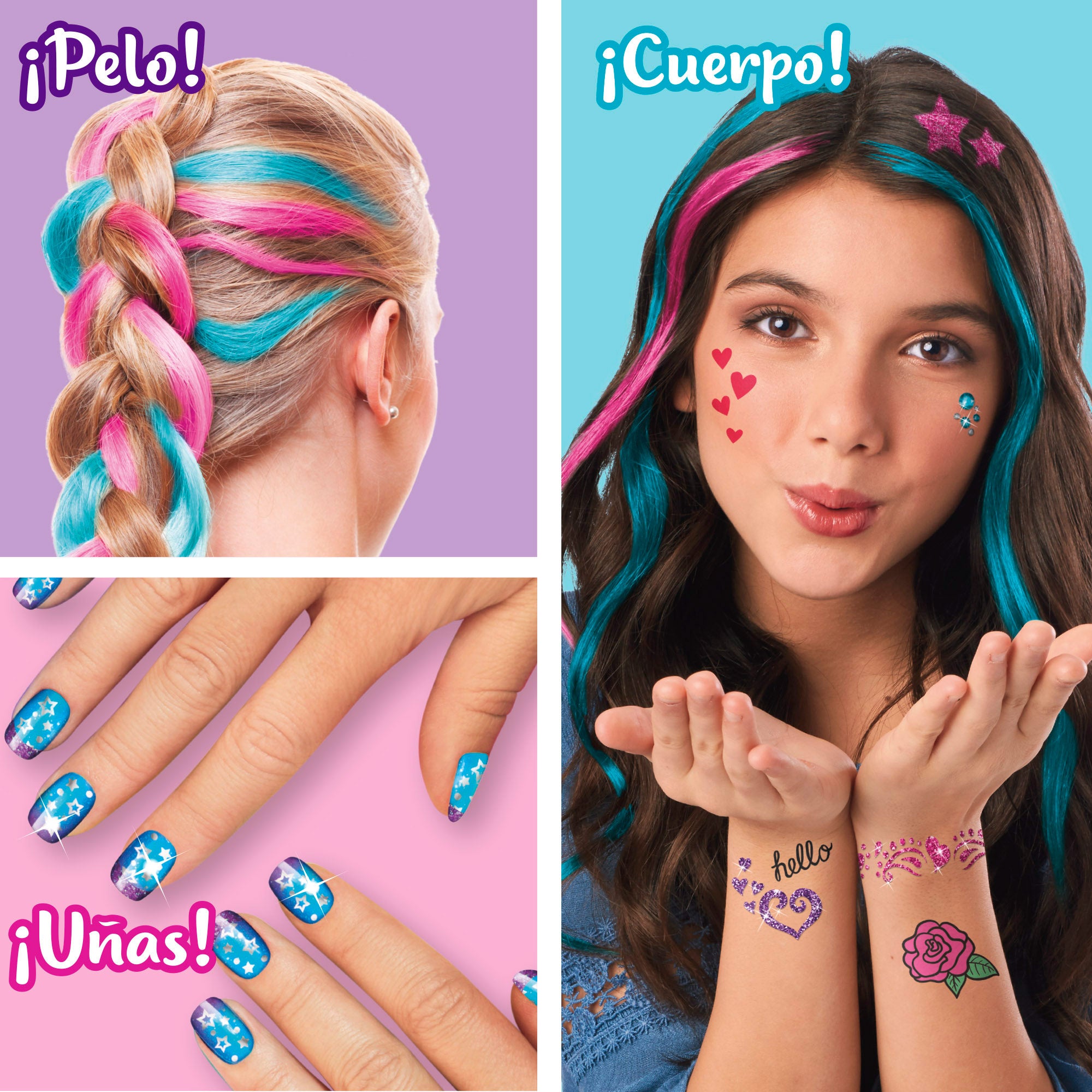 Conjunto de glitter Shimmer 'n Sparkle para unhas, corpo e cabelo.