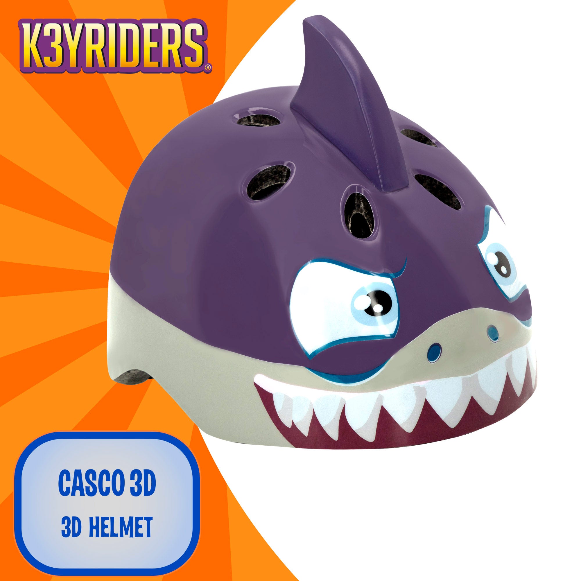 Capacete para trotinete K3YRIDERS 3D Shark