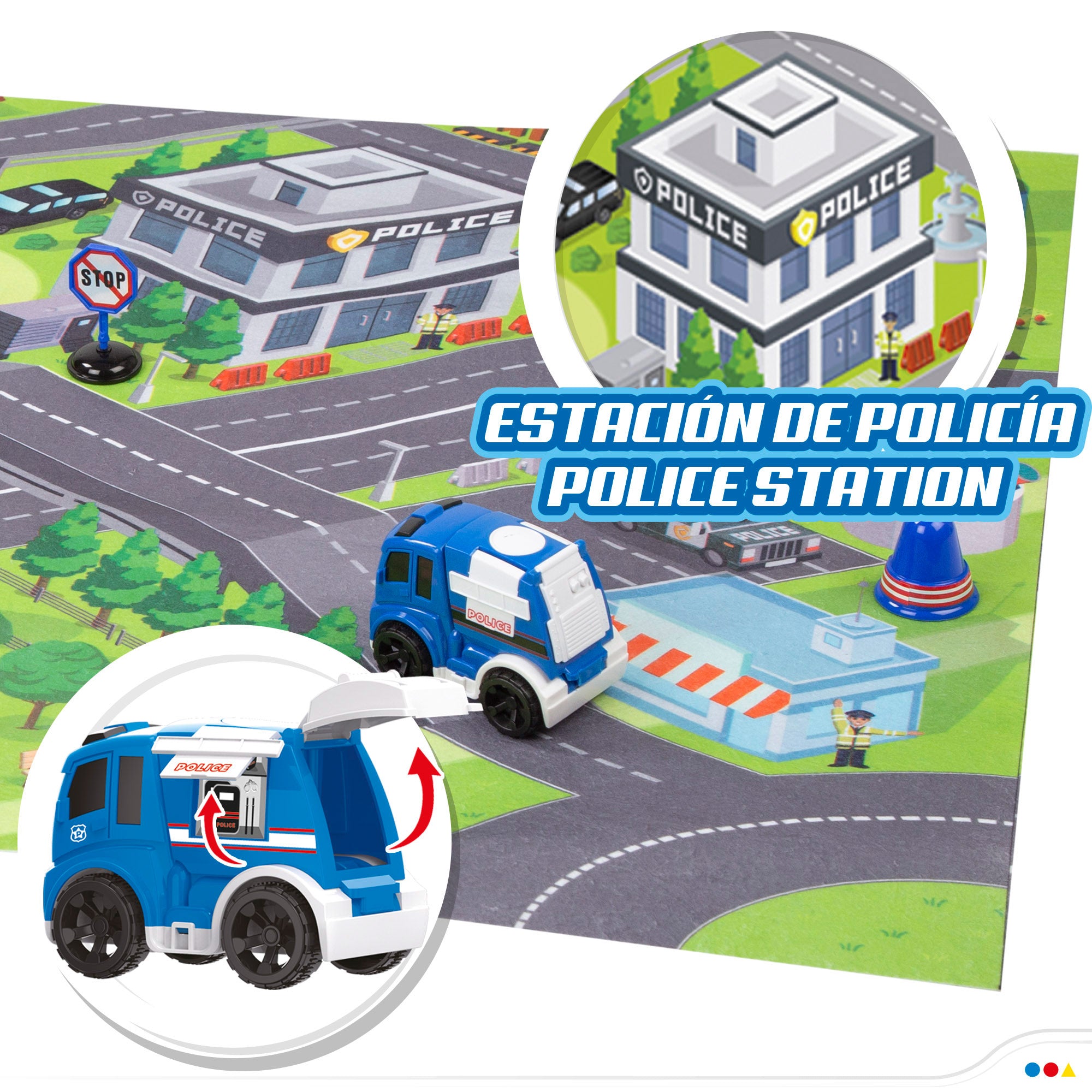 Tapete de atividades Speed ​​​​&amp; Go com fricção para carrinhos