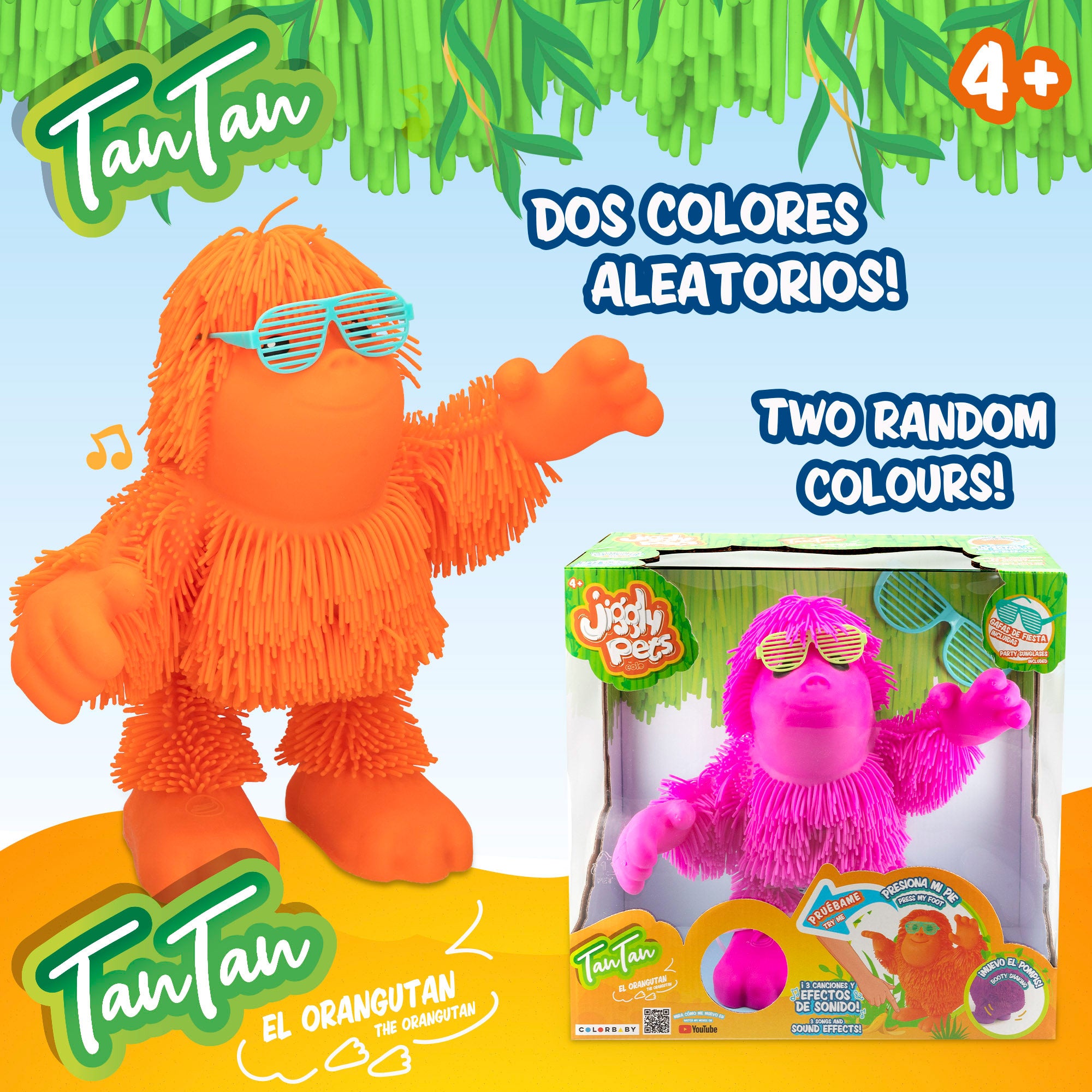 Jiggly Pets Tan Tan, o Orangotango Dançarino