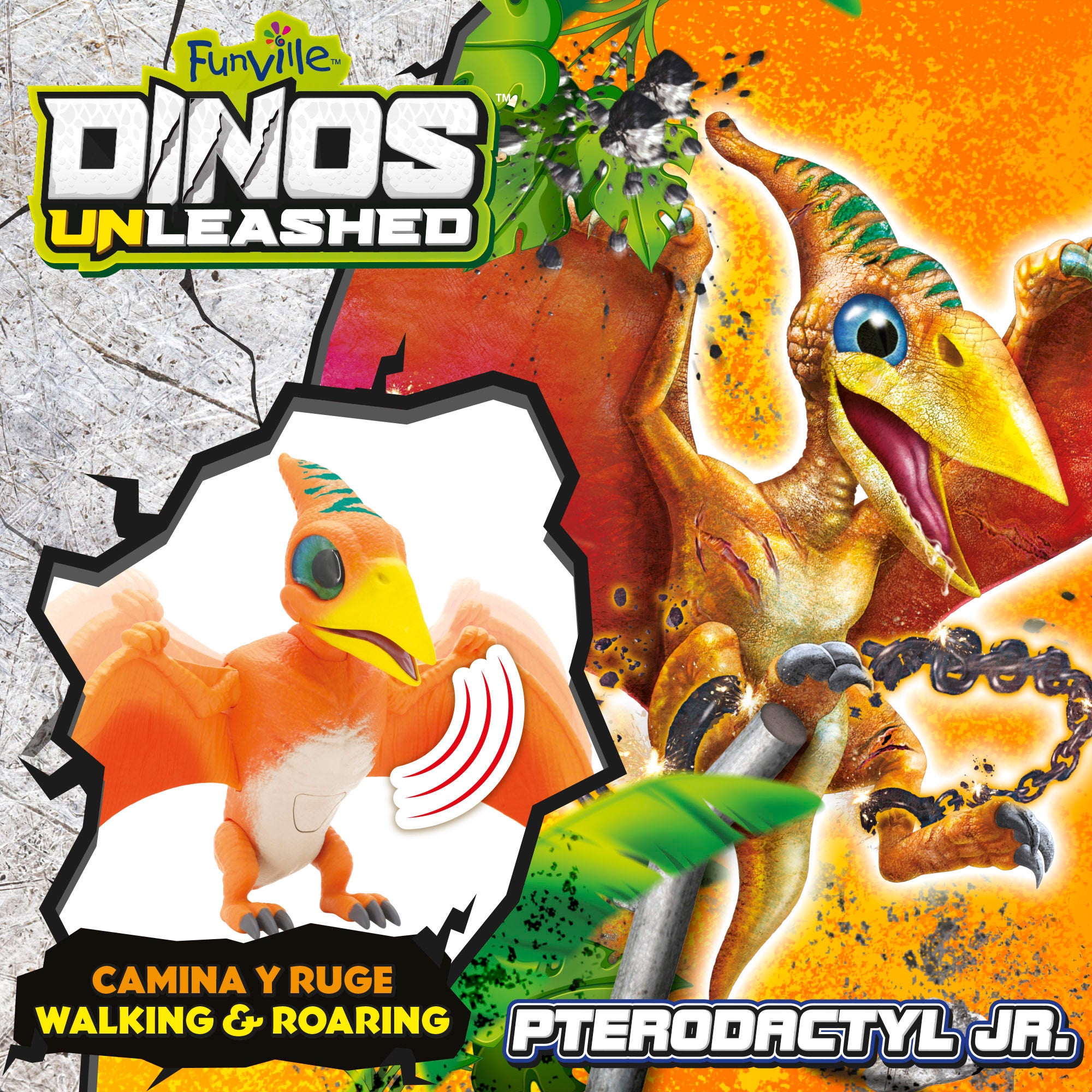 Dinossauro Pterodáctilo Interativo com o Som e o Movimento - Dinos Unleashed