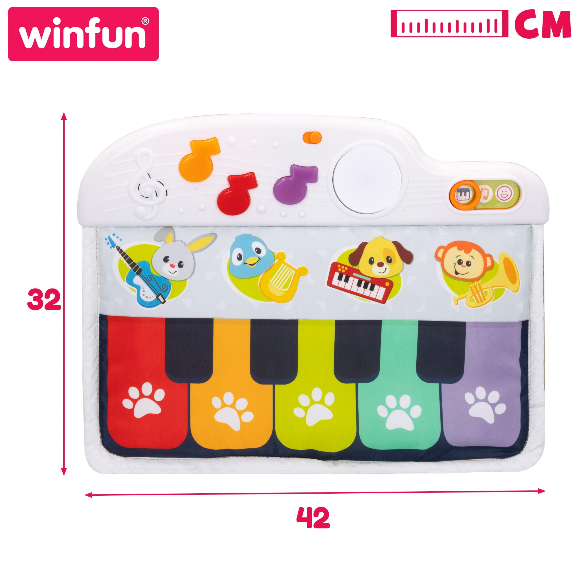 Winfun Piano para bebés c/luz e som