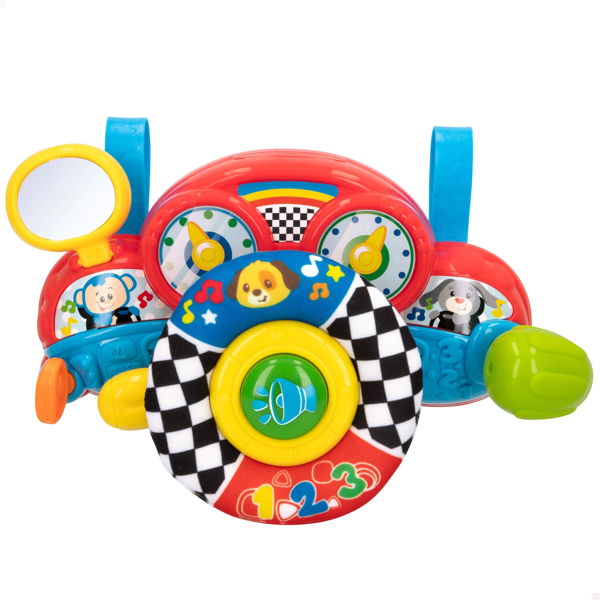 Volante de carrinho de bebé 2 em 1 Winfun com luz e som