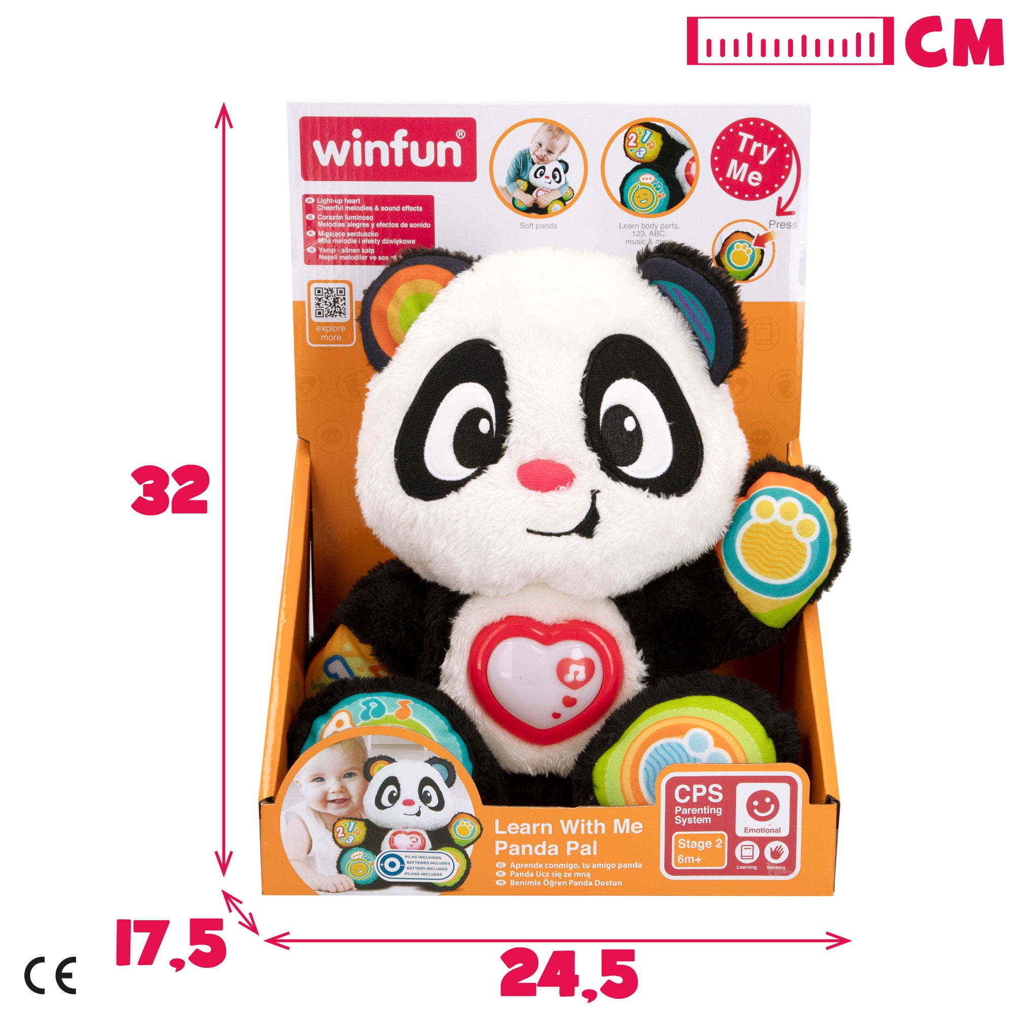Ursinho Panda Bebé Winfun Aprende Comigo
