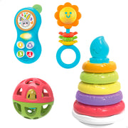 Conjunto Winfun com 4 brinquedos para bebé