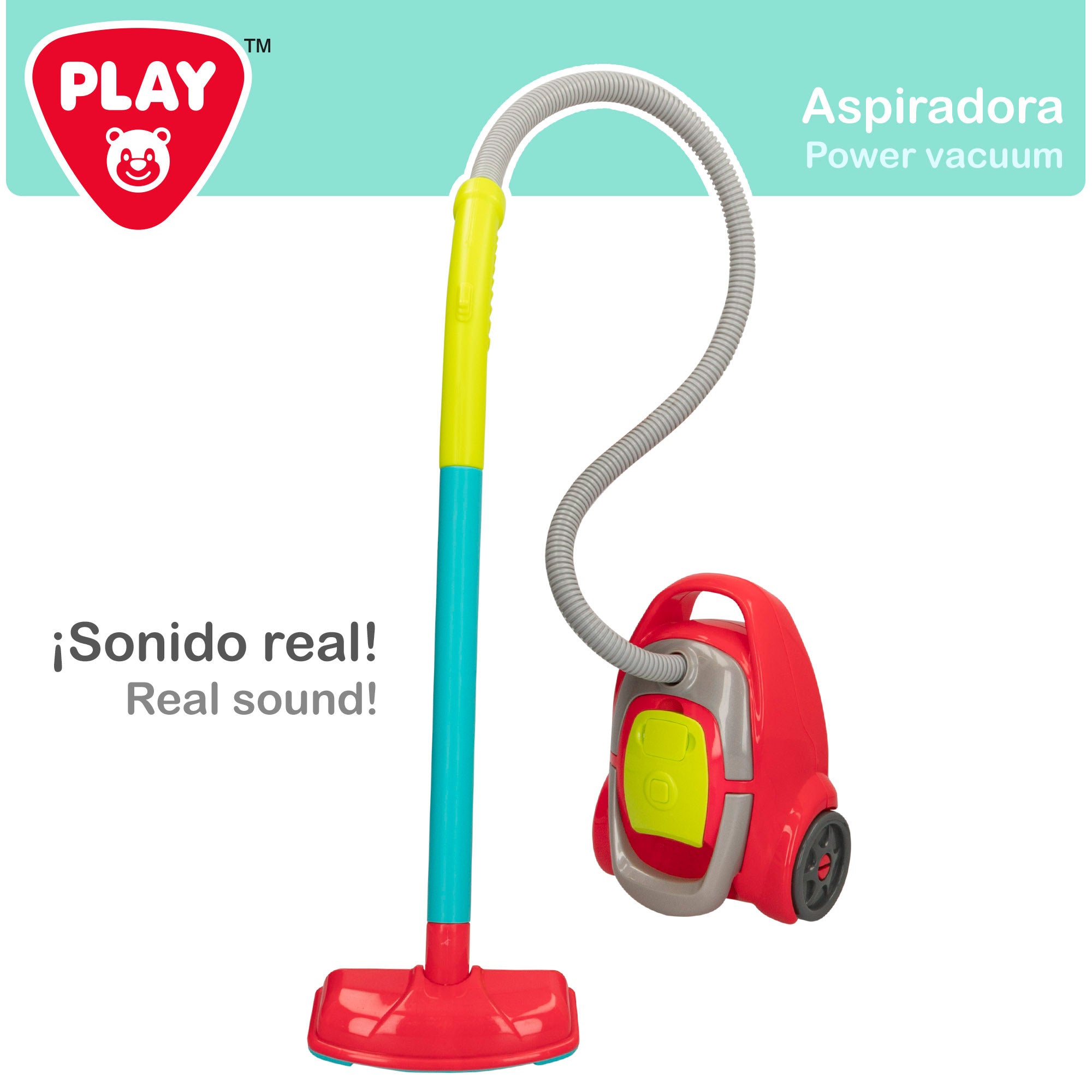 Aspirador de brinquedo elétrico PLAY com som e sucção