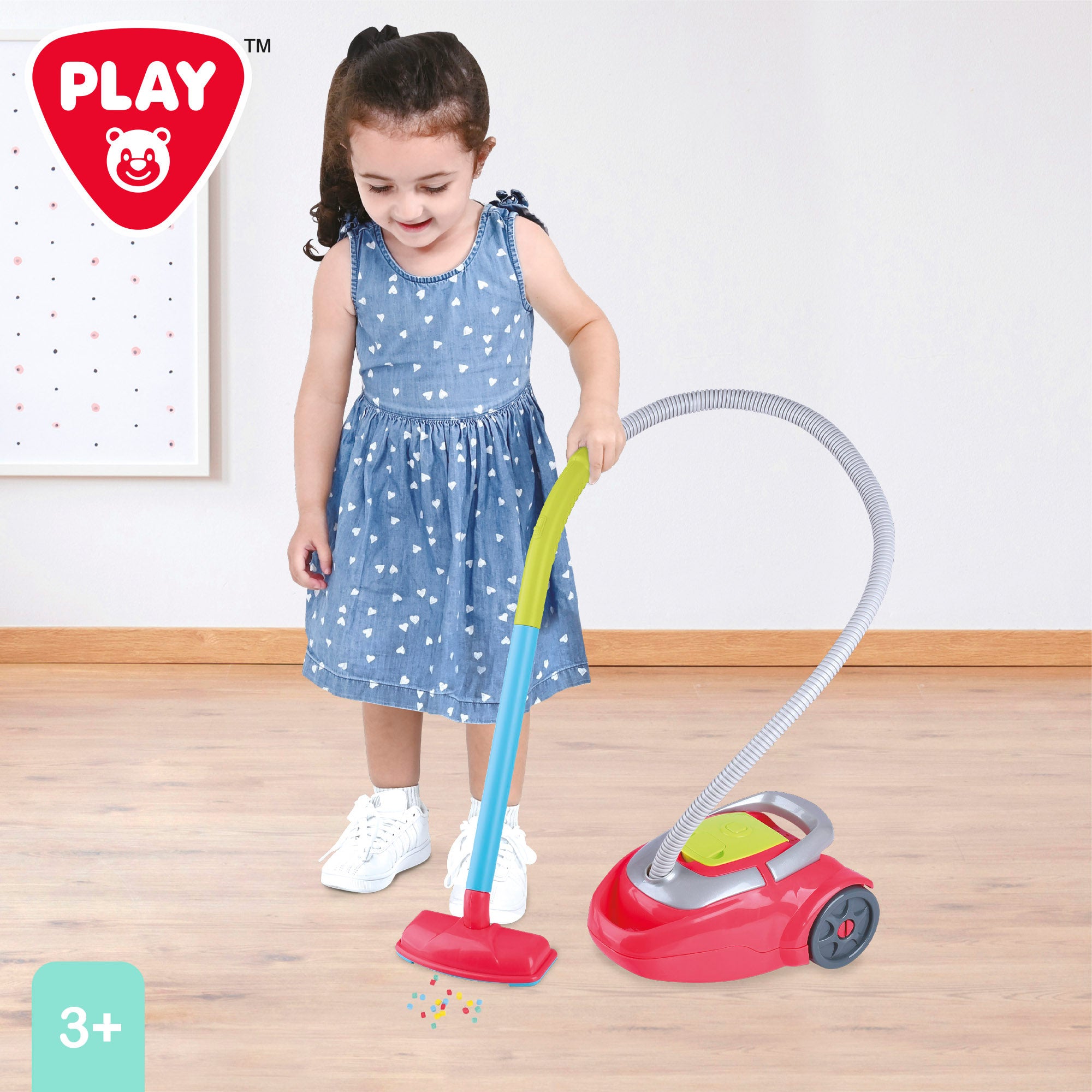 Aspirador de brinquedo elétrico PLAY com som e sucção