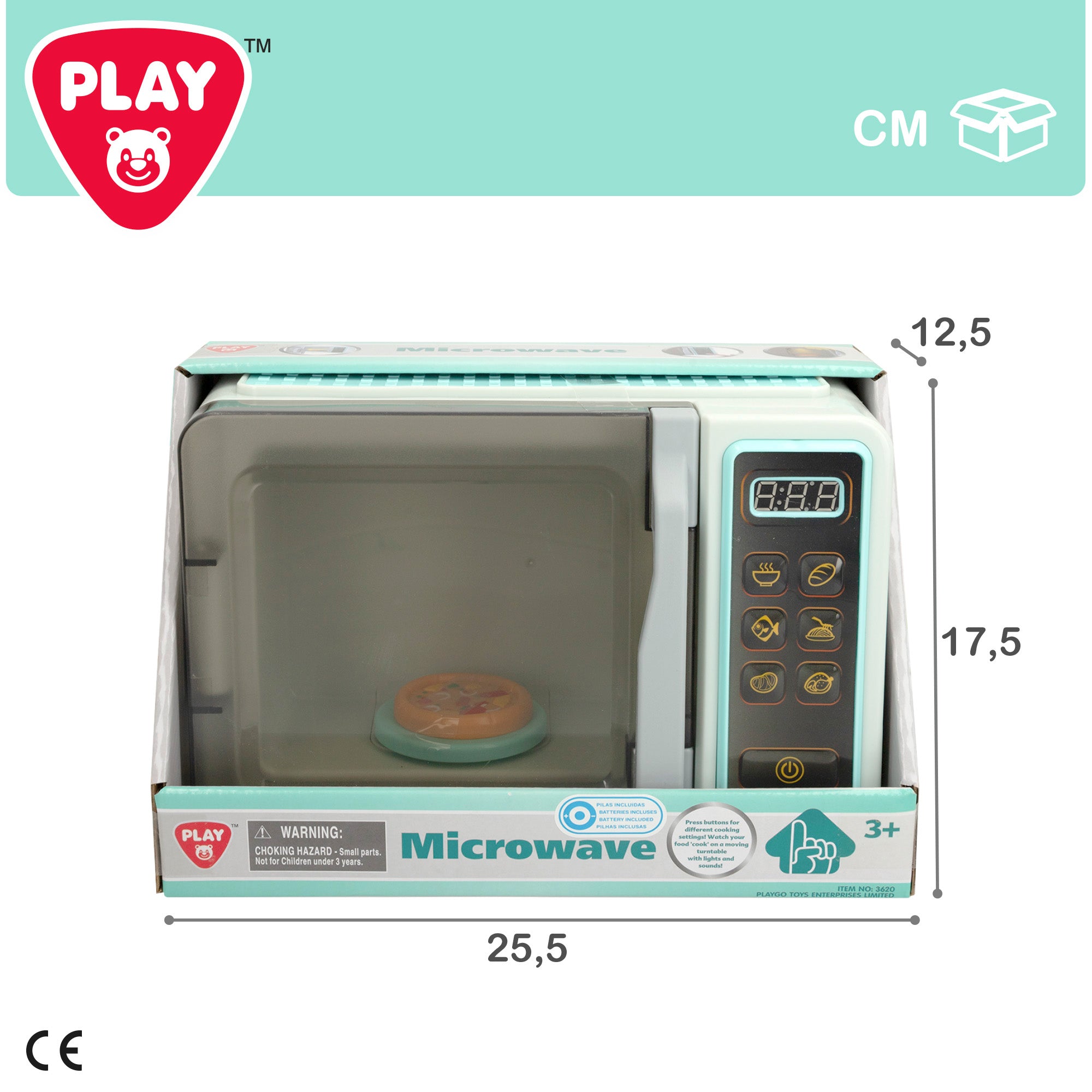 Micro-ondas de brinquedo PLAY com luz e som.