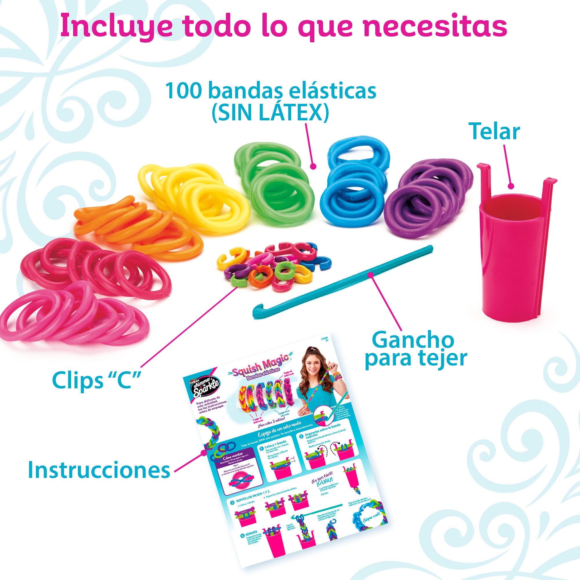 Kit para fazer pulseiras elásticas Shimmer 'n Sparkle