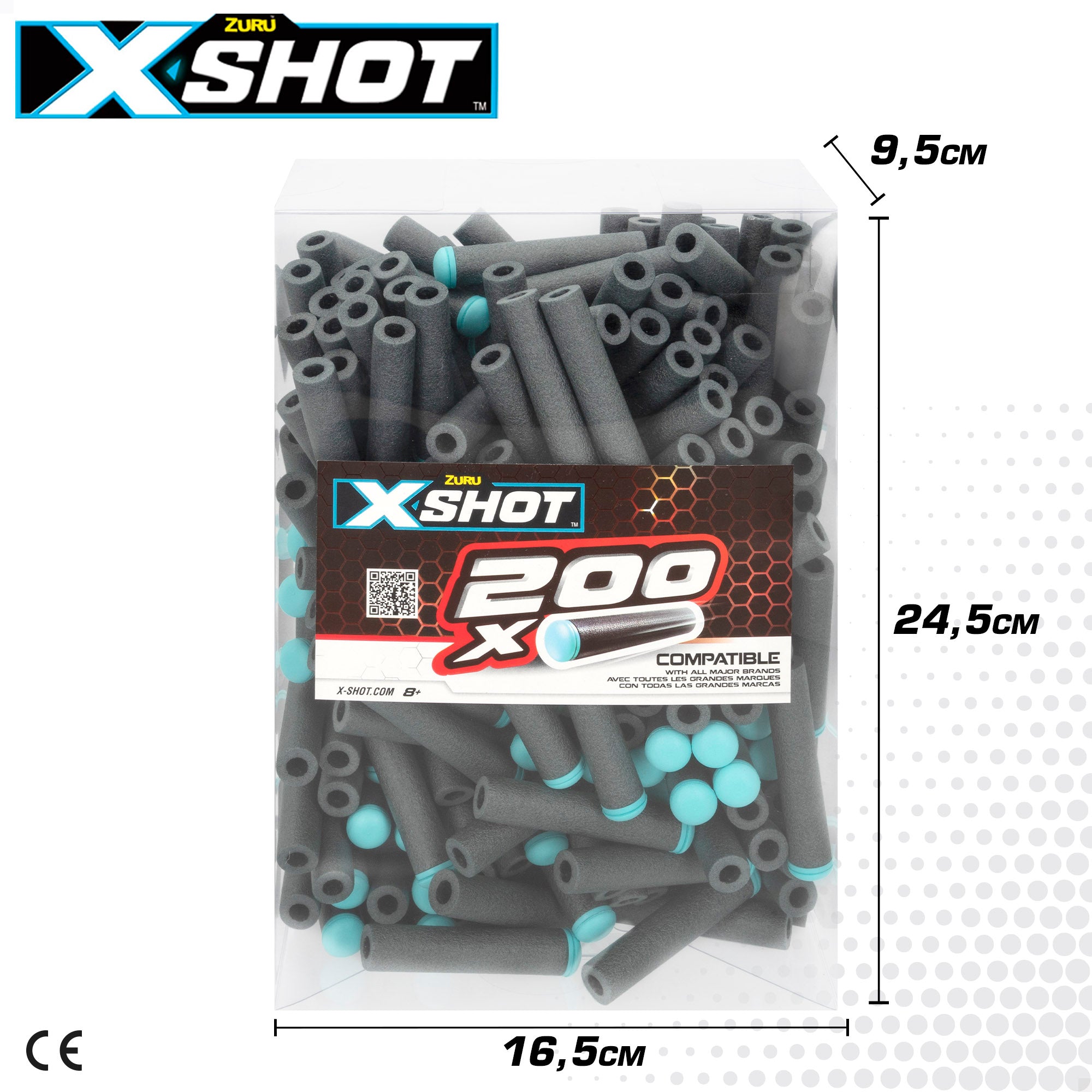 X-Shot Pack com 200 pistolas de dardos de espuma
