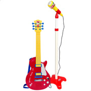 Guitarra elétrica de brinquedo de 55 cm com microfone de pedestal Bontempi