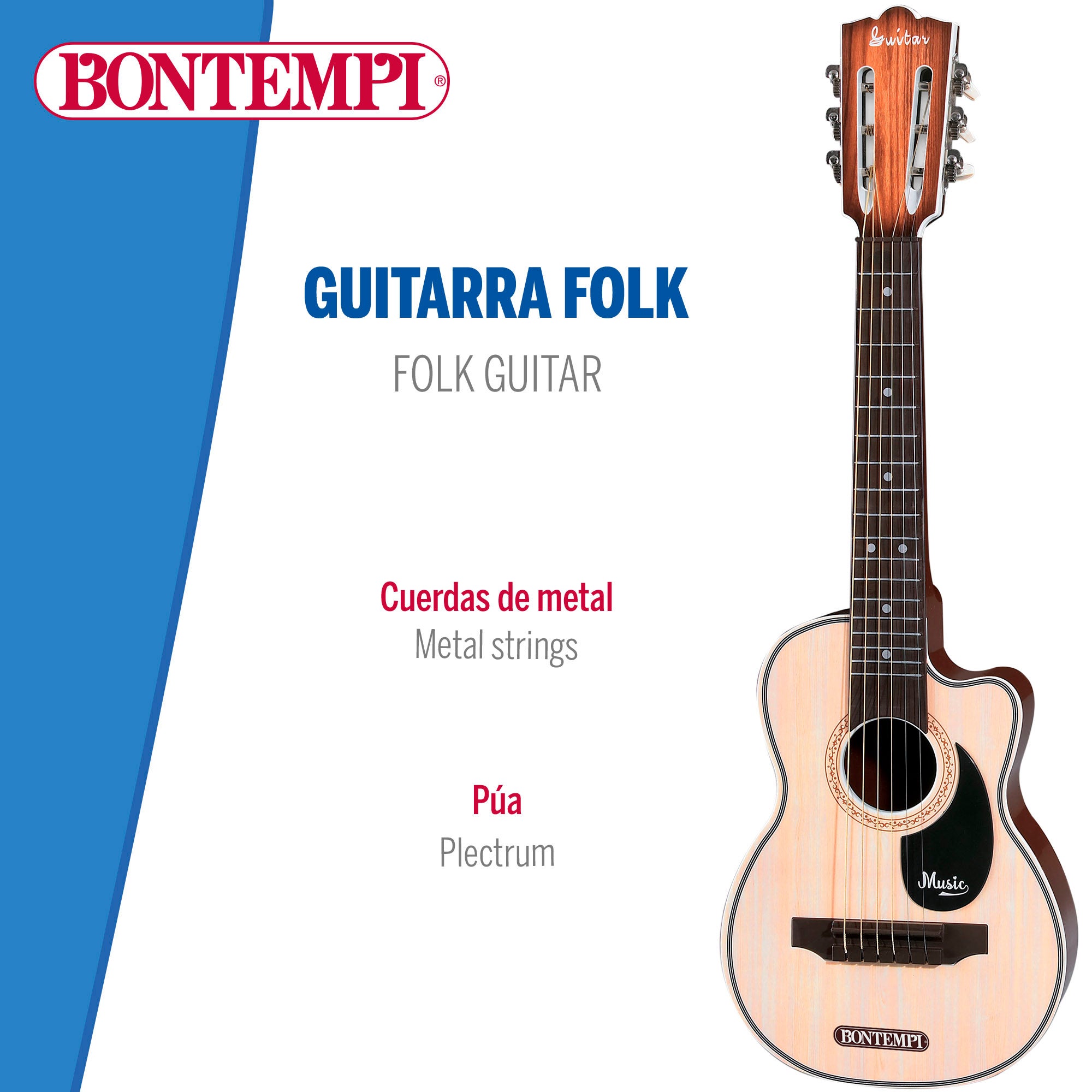 Guitarra popular de brinquedo 68 cm Bontempi