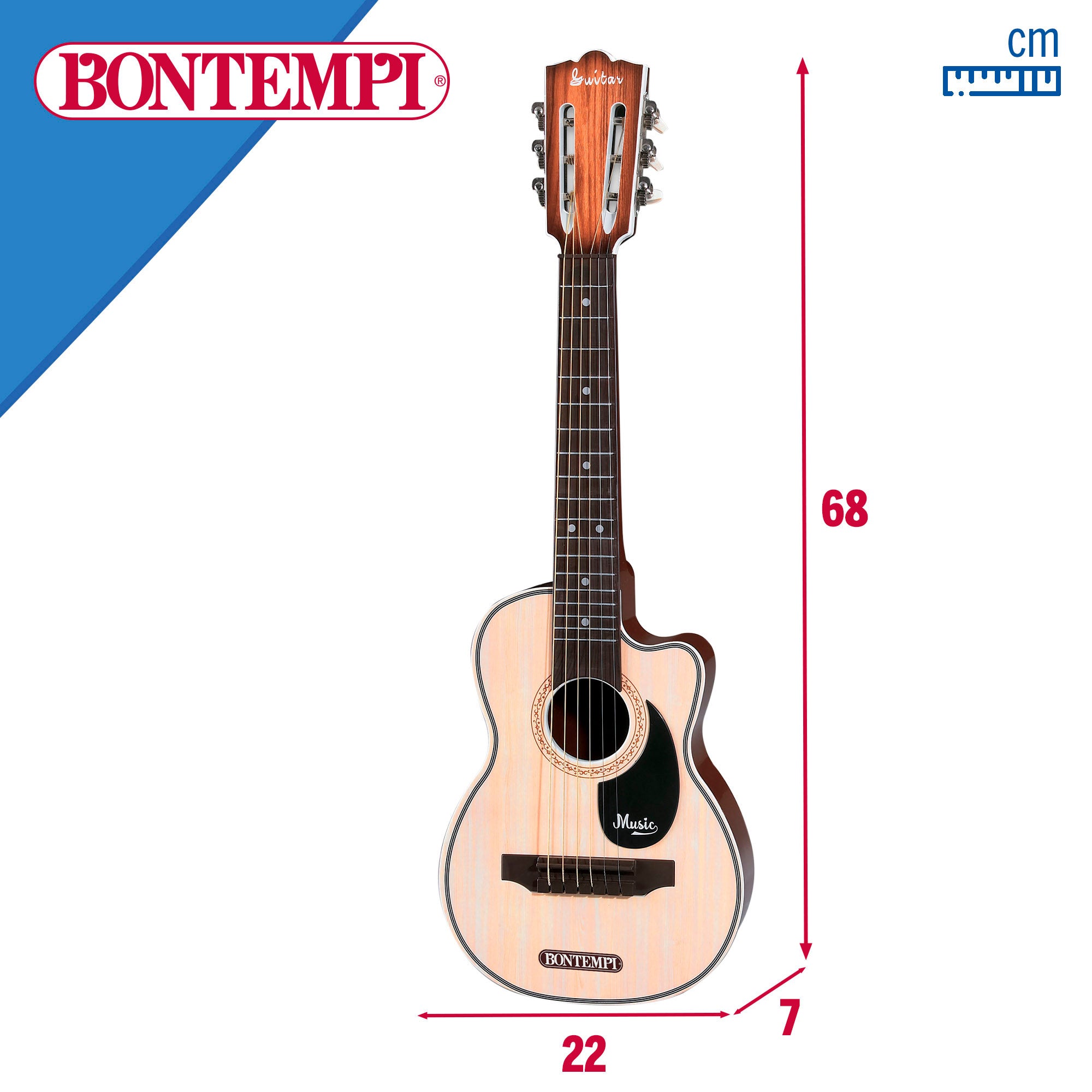 Guitarra popular de brinquedo 68 cm Bontempi