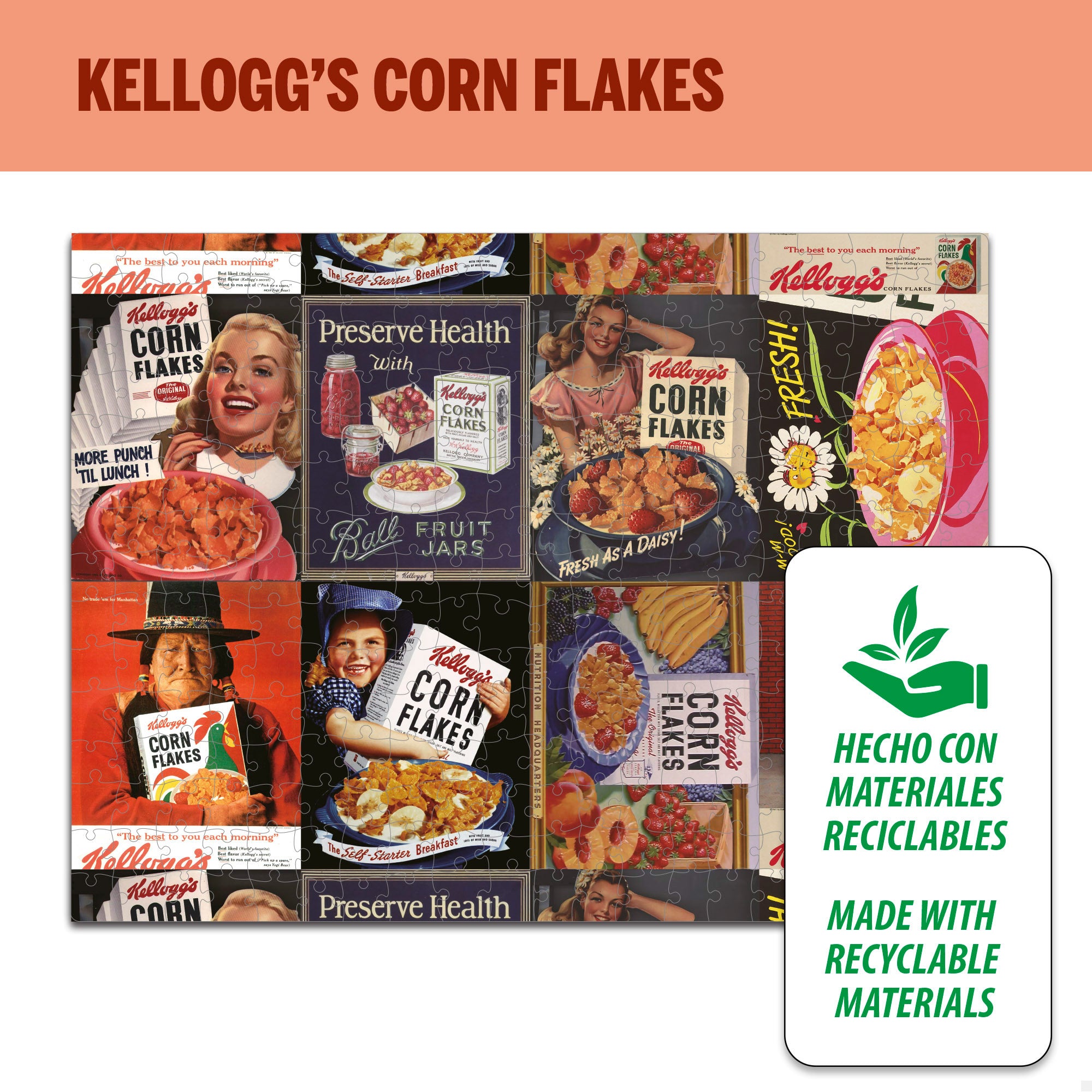 Puzzle infantil Kellogg's Corn Flakes, 300 peças, CB Toys