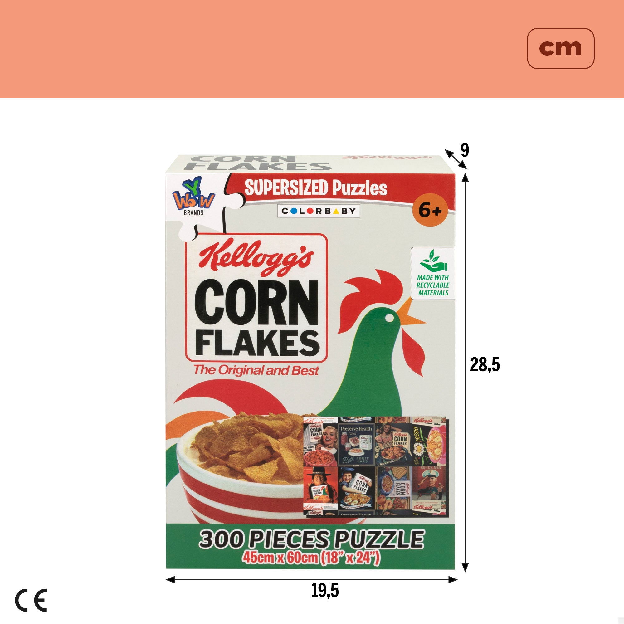 Puzzle infantil Kellogg's Corn Flakes, 300 peças, CB Toys