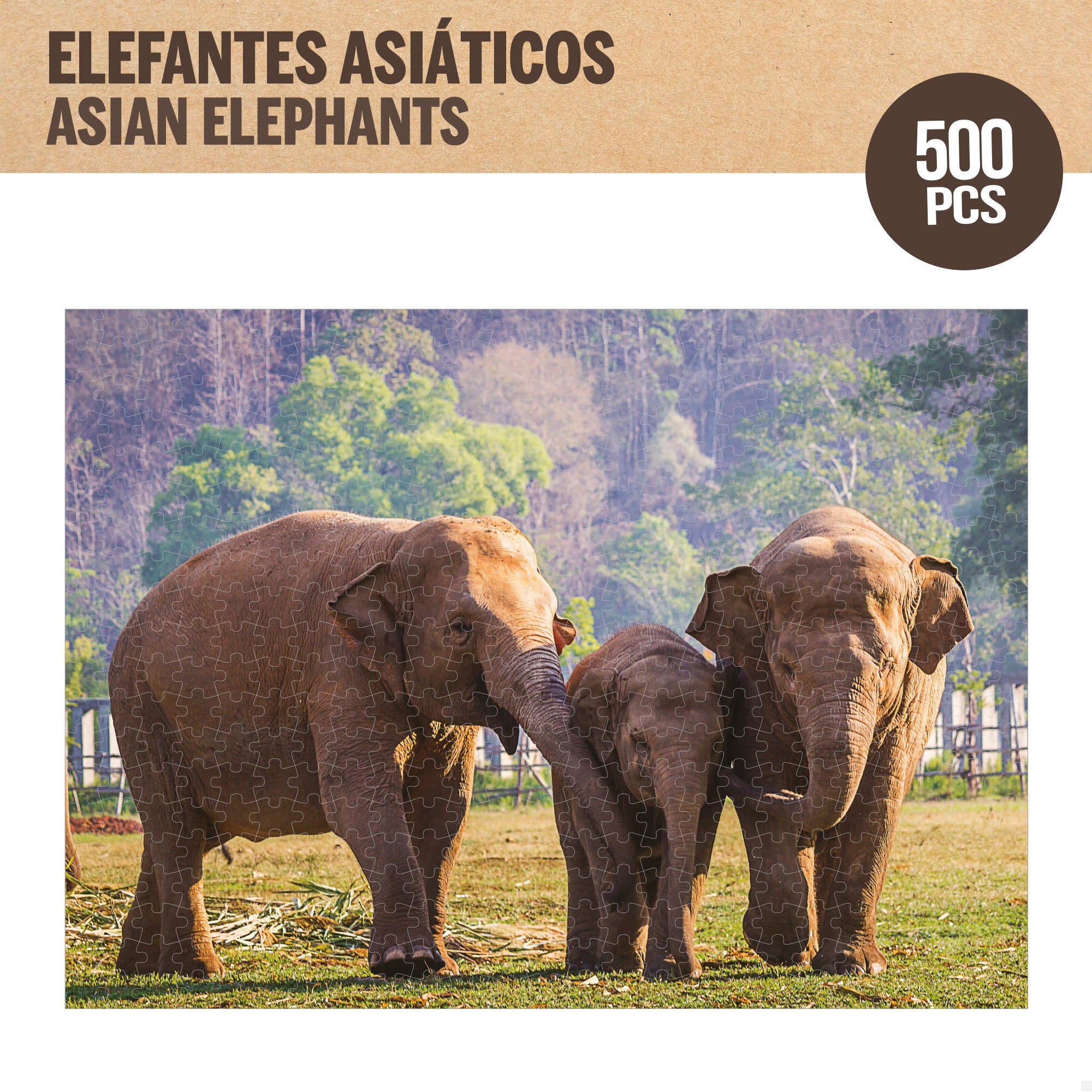 Puzzle infantil elefante, 500 peças, CB Toys