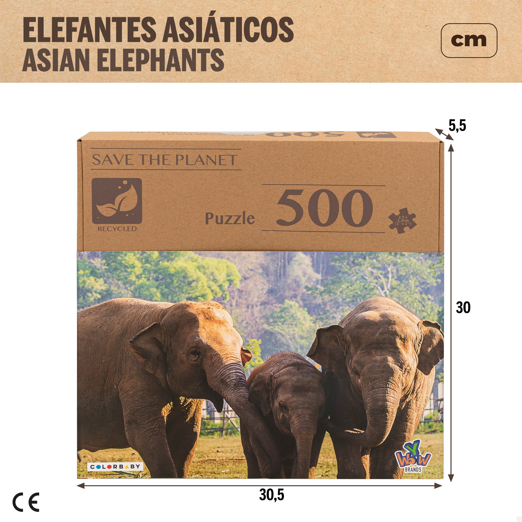 Puzzle infantil elefante, 500 peças, CB Toys
