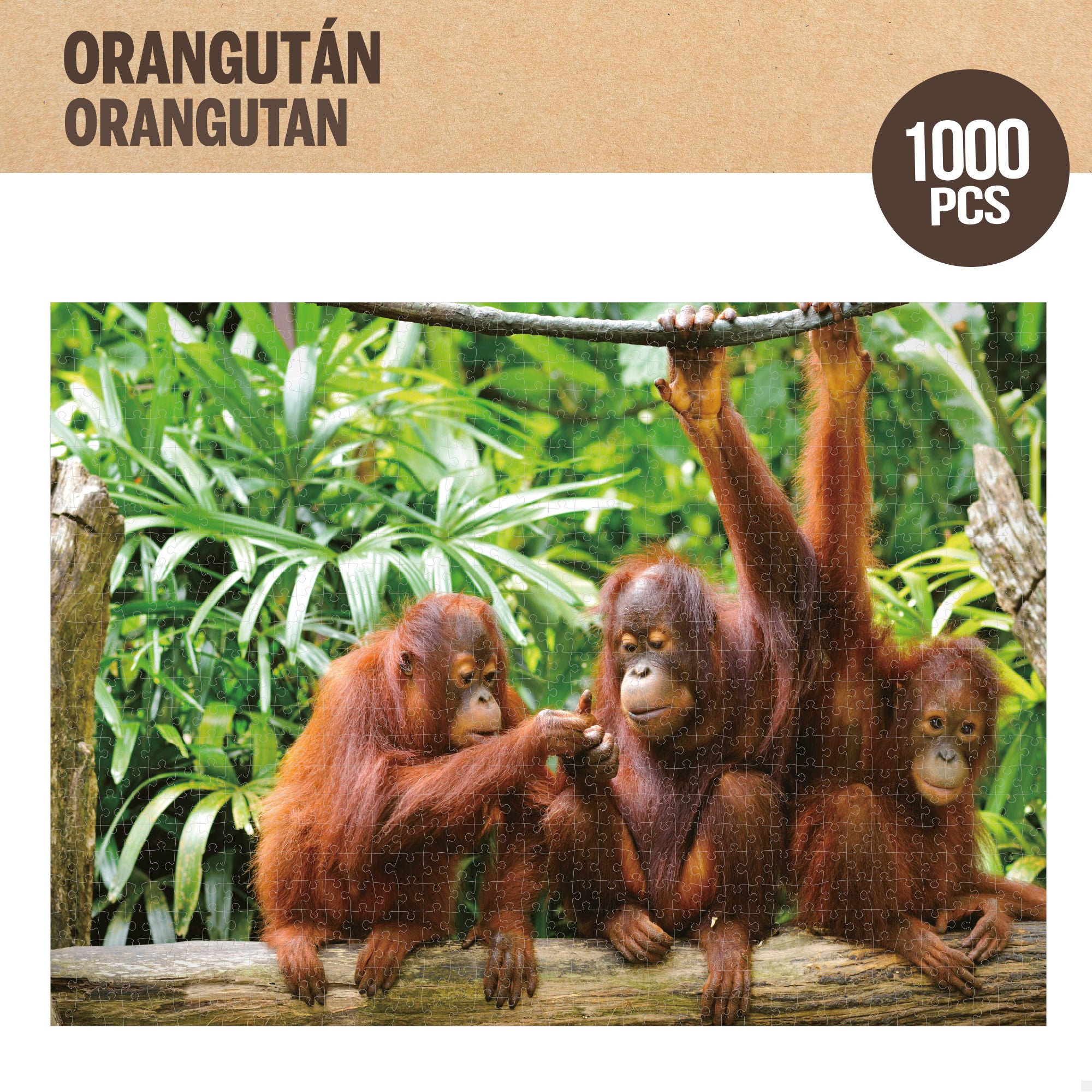 Puzzle de orangotango para crianças, 1000 peças, CB Toys