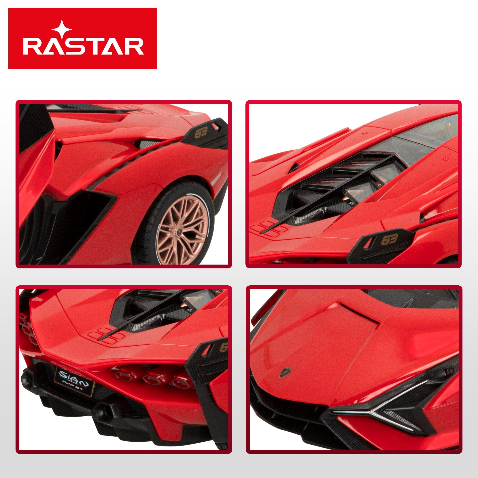 Carro telecomandado RASTAR Lamborghini Sián FKP 37 com luzes 1:14